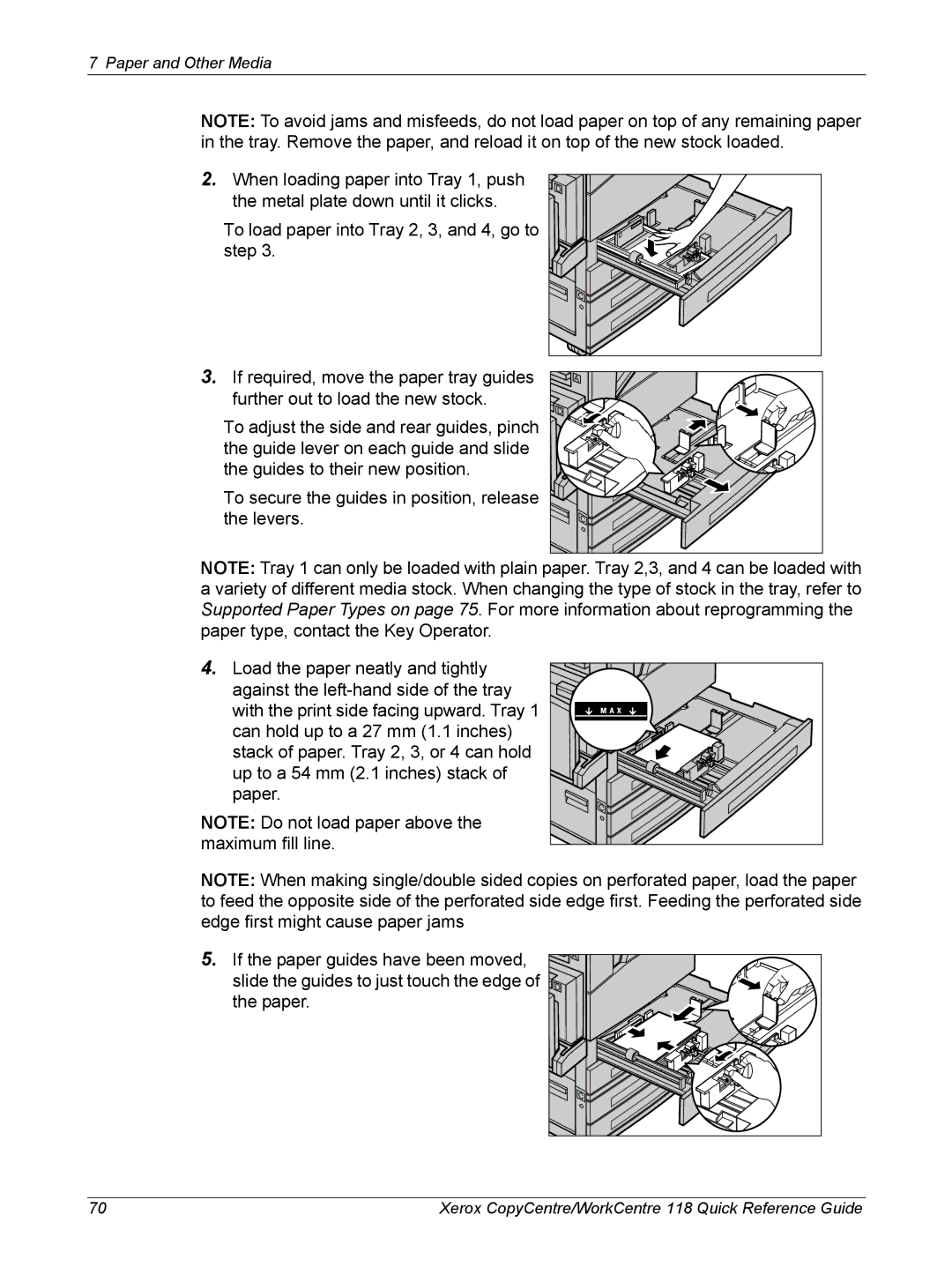 Xerox M118i, C118 manual Paper 