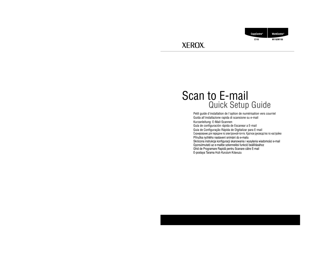 Xerox M118i manual 