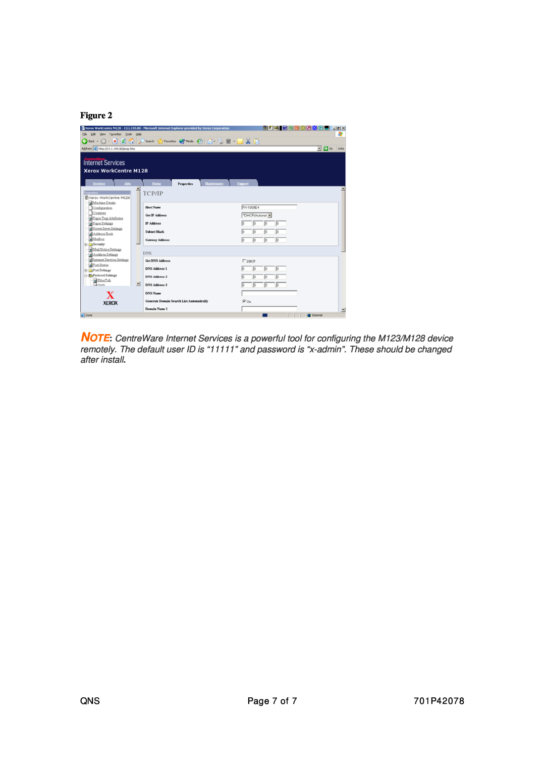 Xerox M128, M123 setup guide Page 7 of, 701P42078 