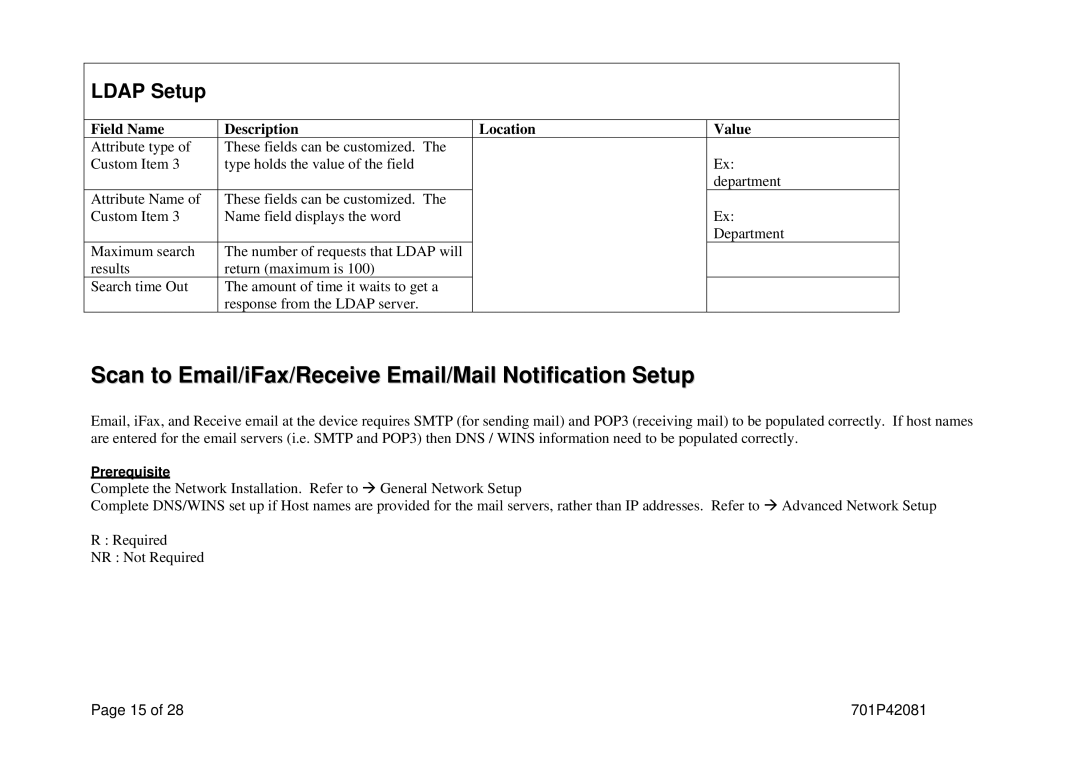 Xerox M123/M128 manual Scan to Email/iFax/Receive Email/Mail Notification Setup 