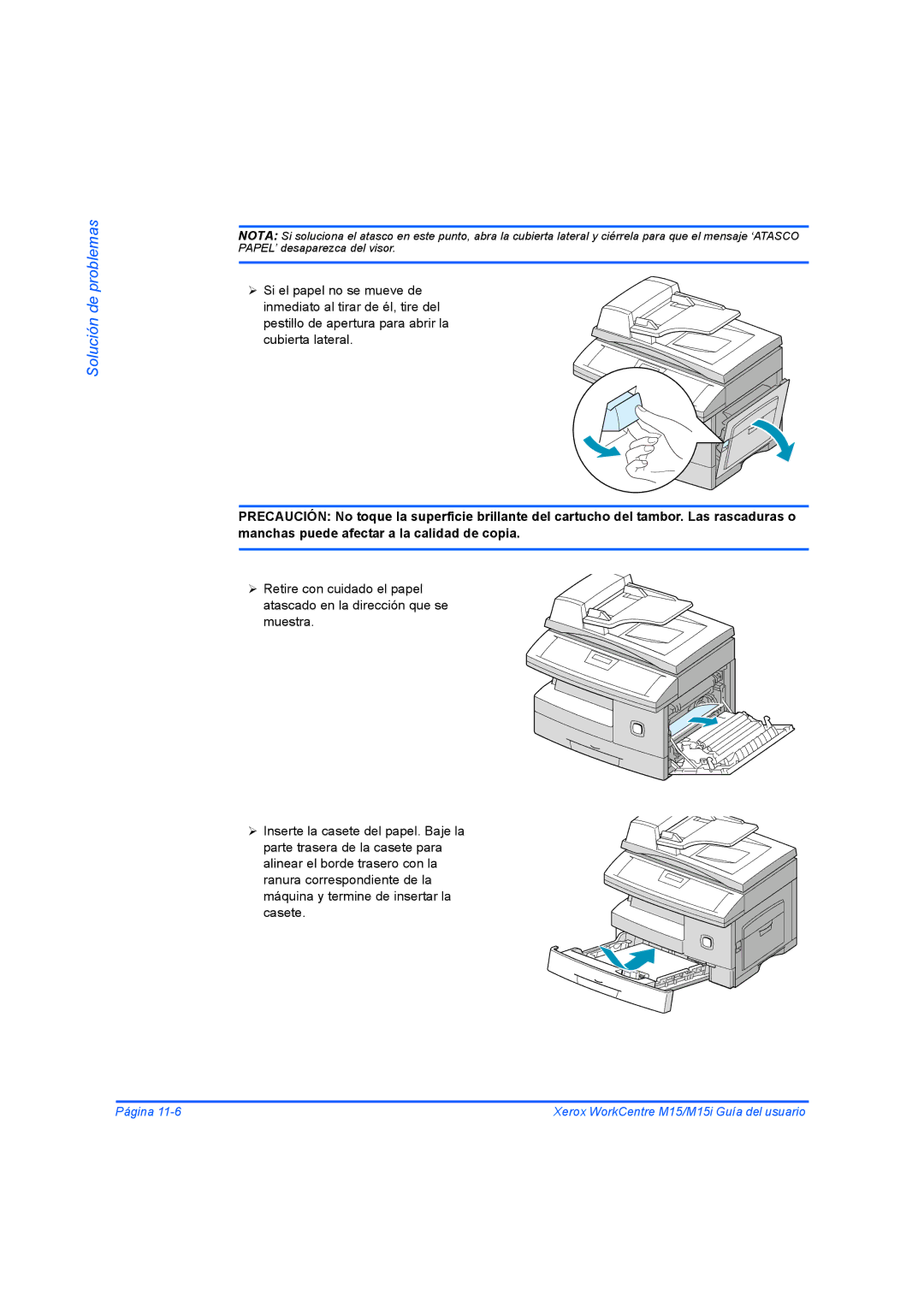 Xerox M15I manual Solución de problemas 