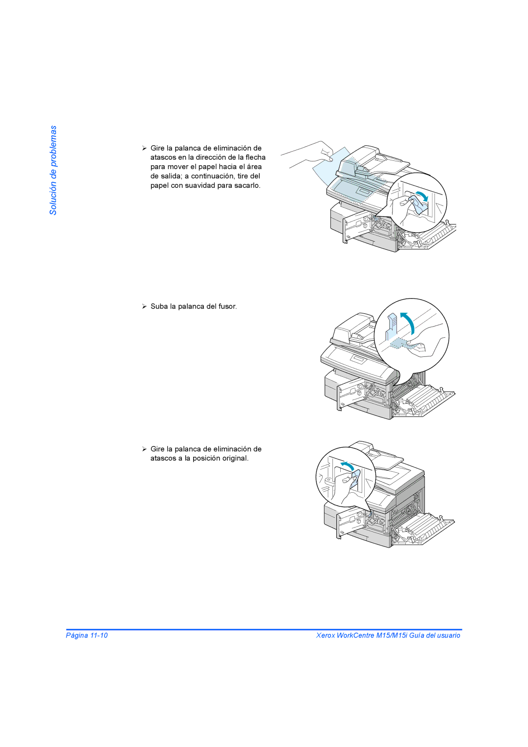 Xerox M15I manual Solución de problemas 