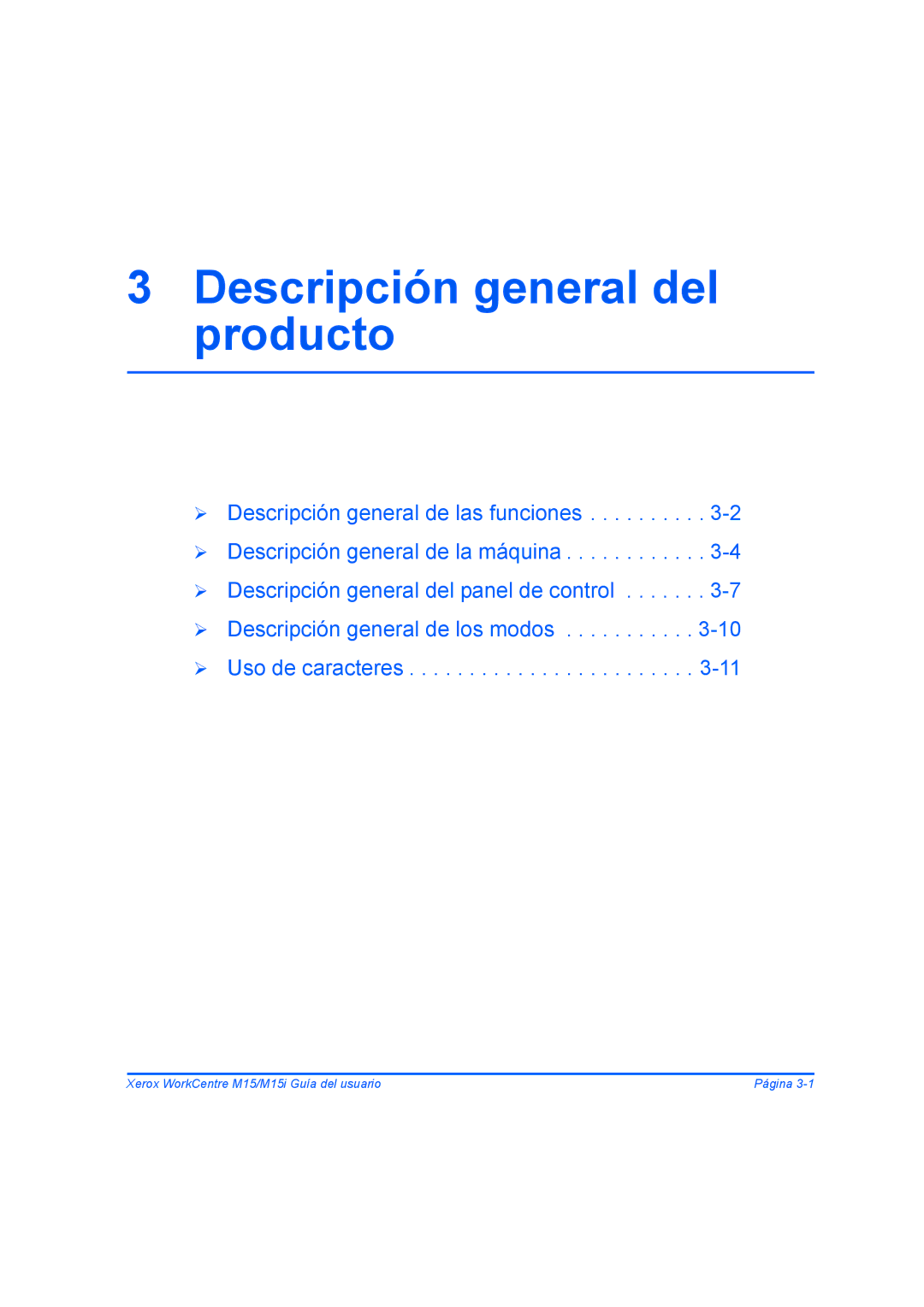 Xerox M15I manual Descripción general del producto 