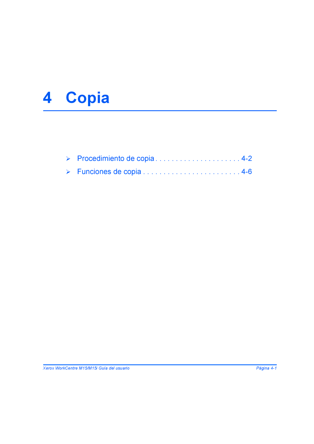 Xerox M15I manual Copia 