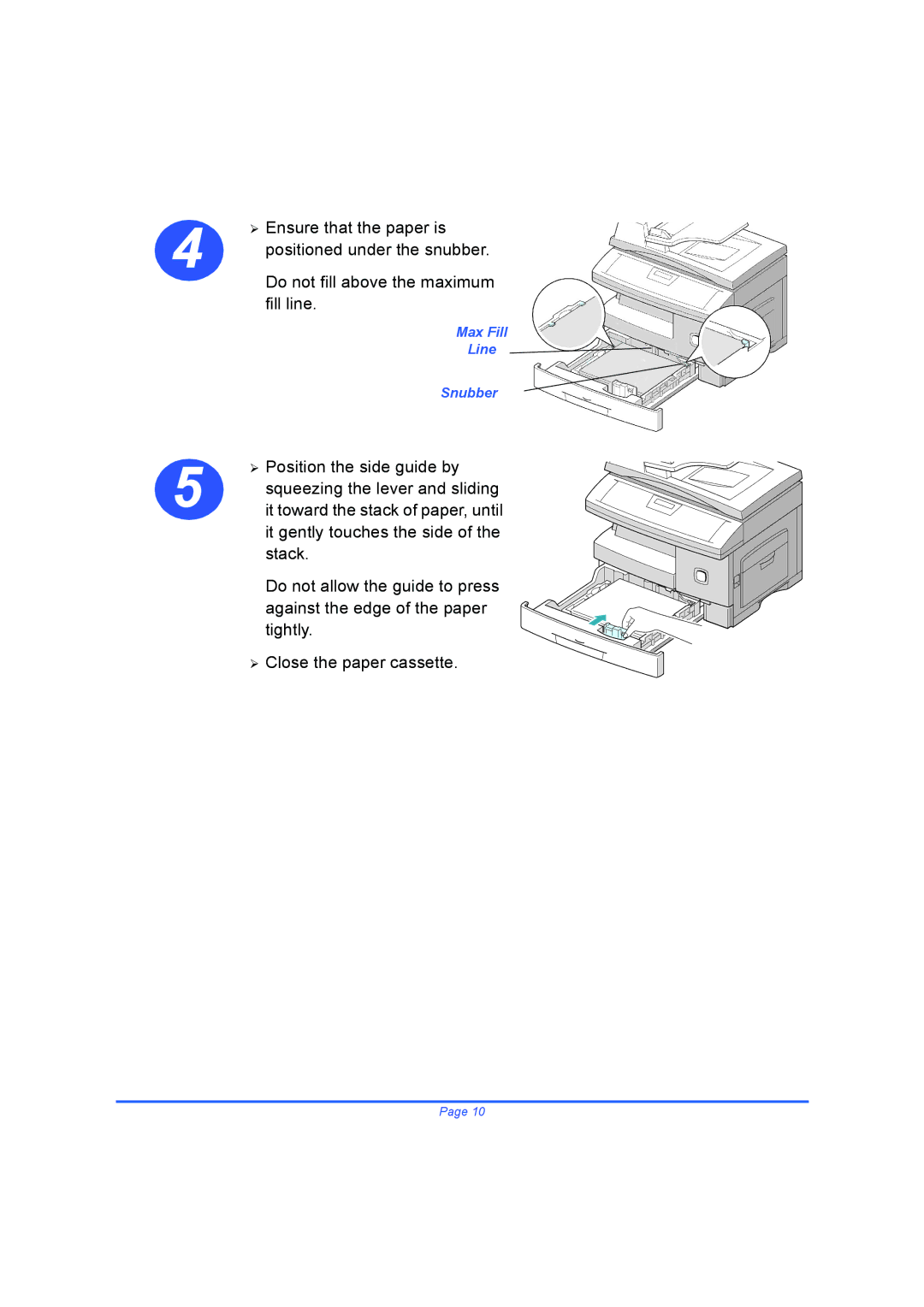 Xerox M15I quick start Position the side guide by 