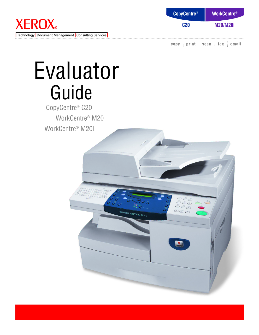 Xerox M20I manual Evaluator 