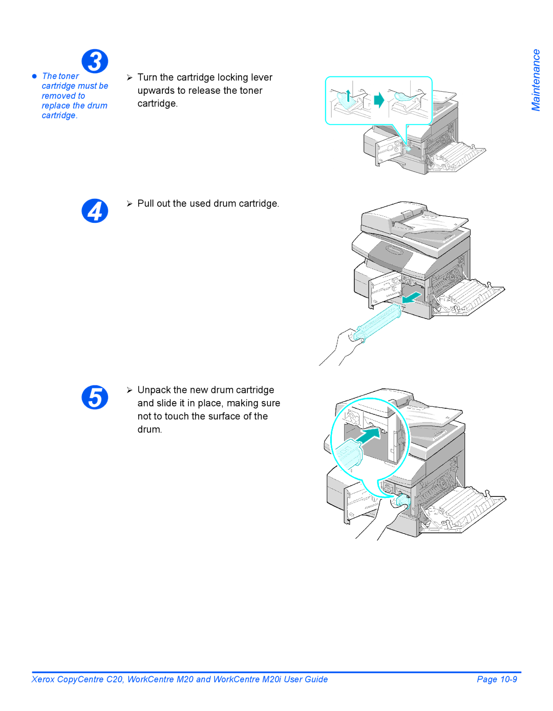 Xerox M20I manual Maintenance 