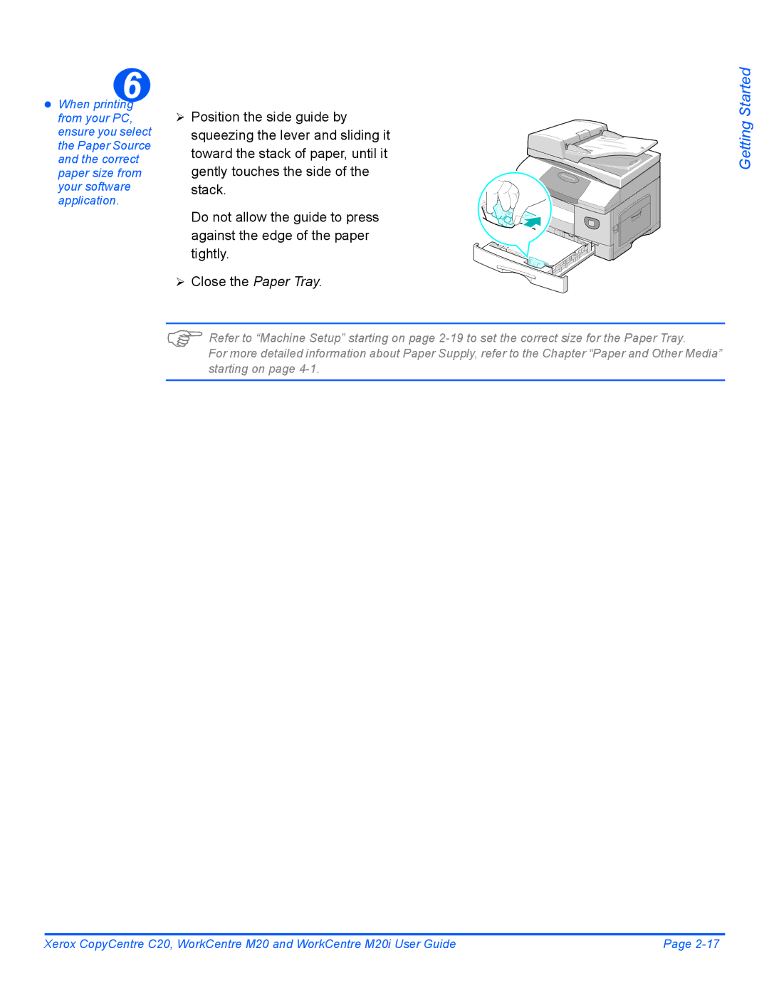 Xerox M20I manual Getting Started 