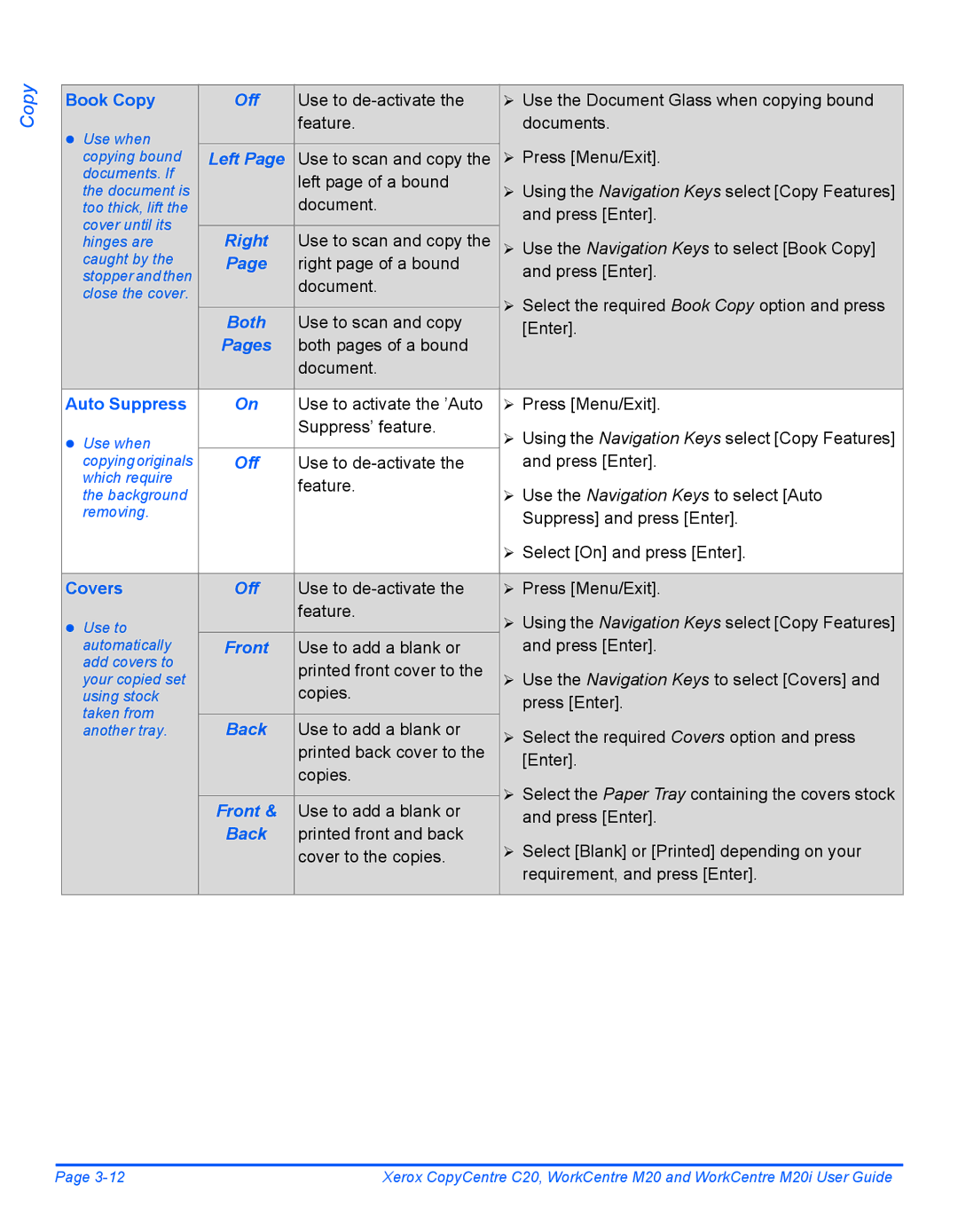 Xerox M20I manual Both, Front, Back 