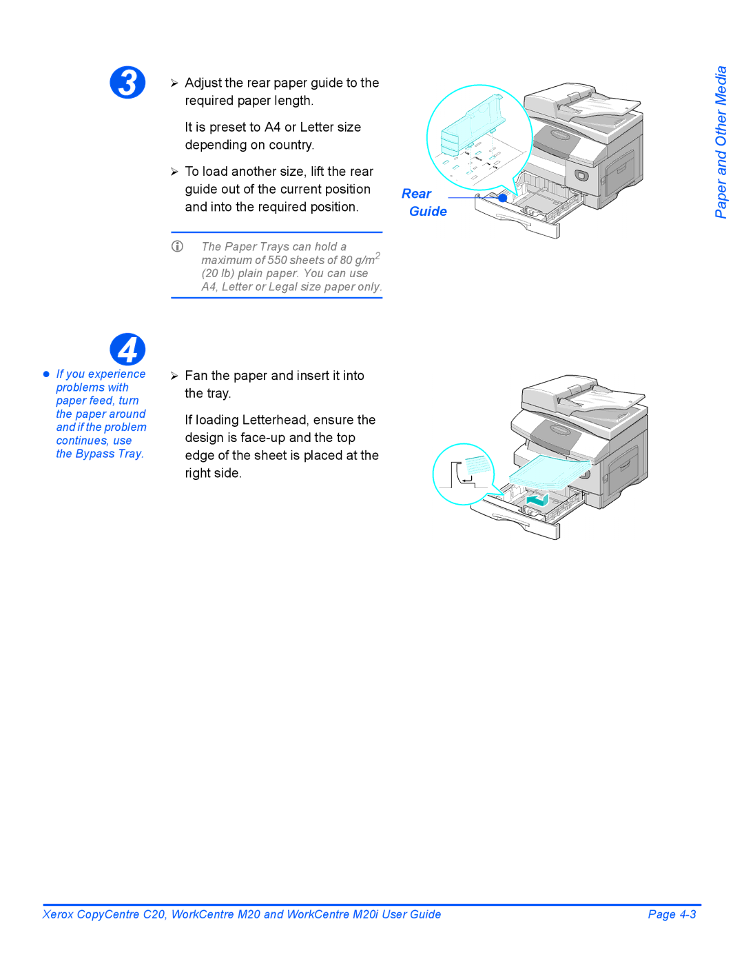 Xerox M20I manual Rear 