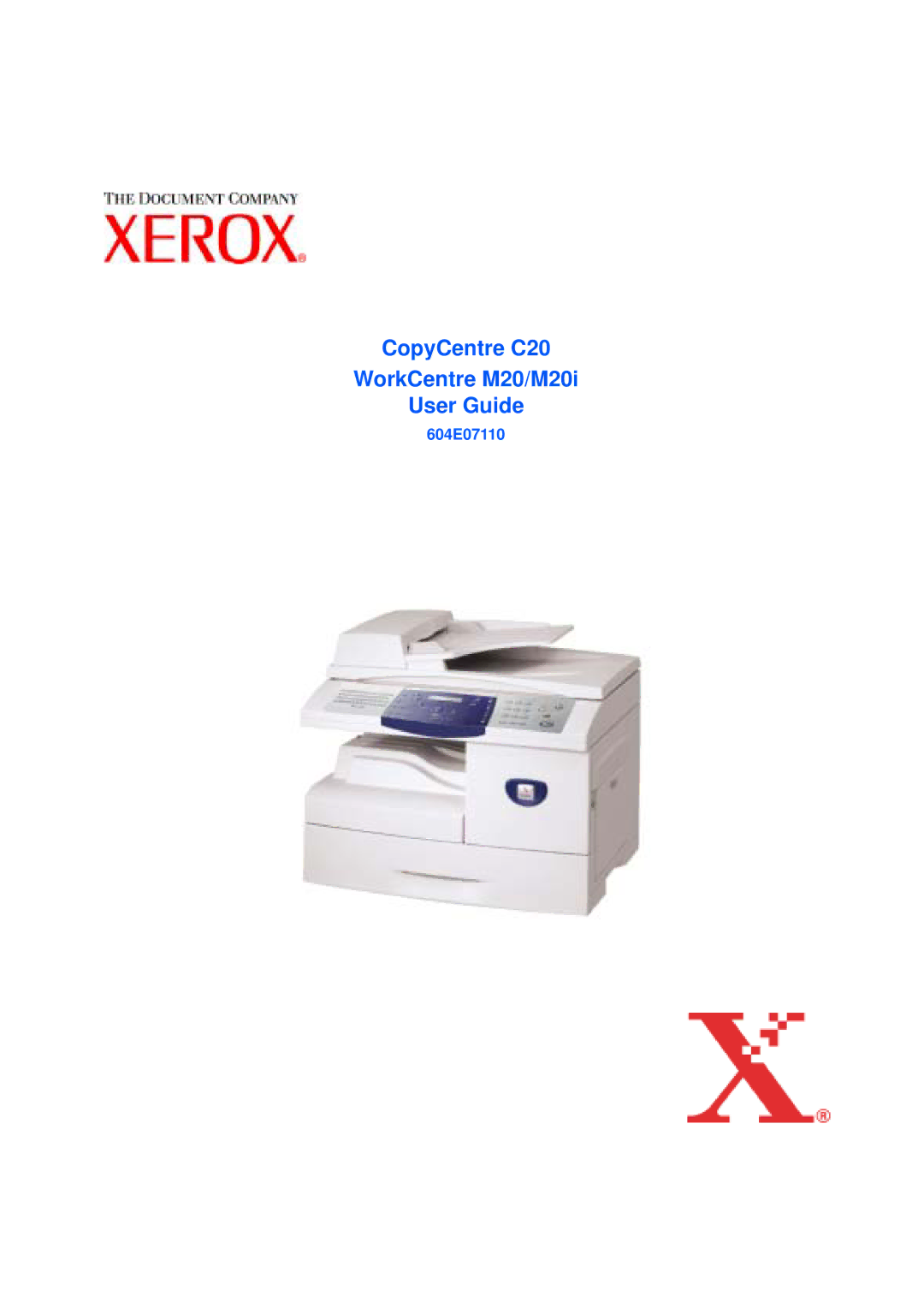 Xerox manual CopyCentre C20 WorkCentre M20/M20i User Guide 