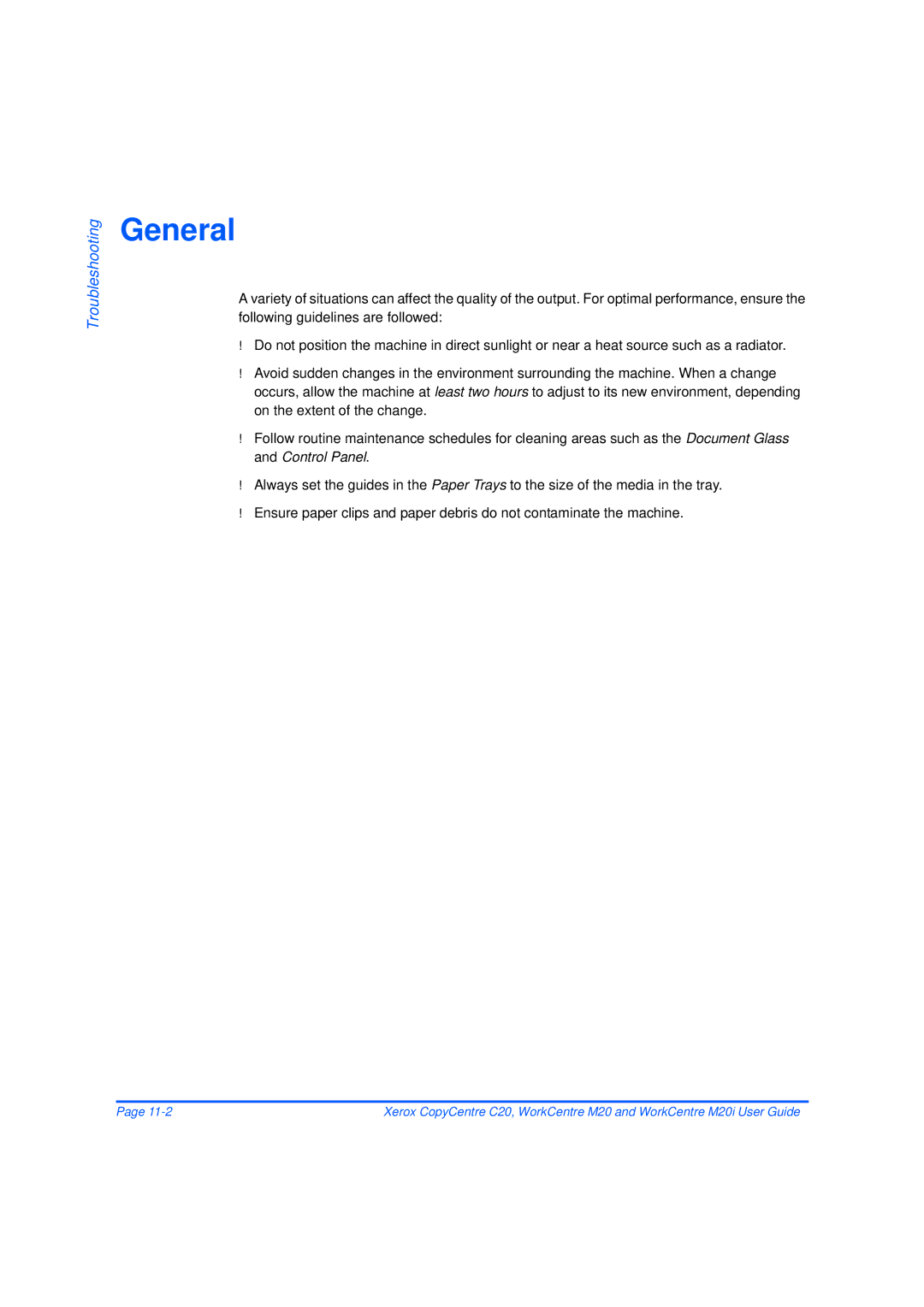 Xerox M20/M20i manual General 