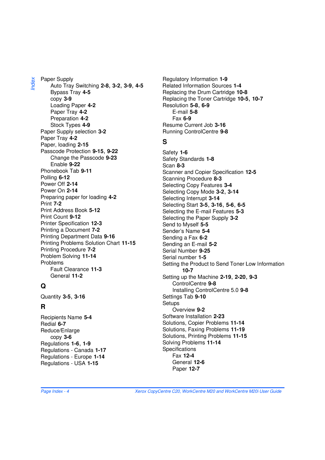 Xerox M20/M20i manual 10-7 