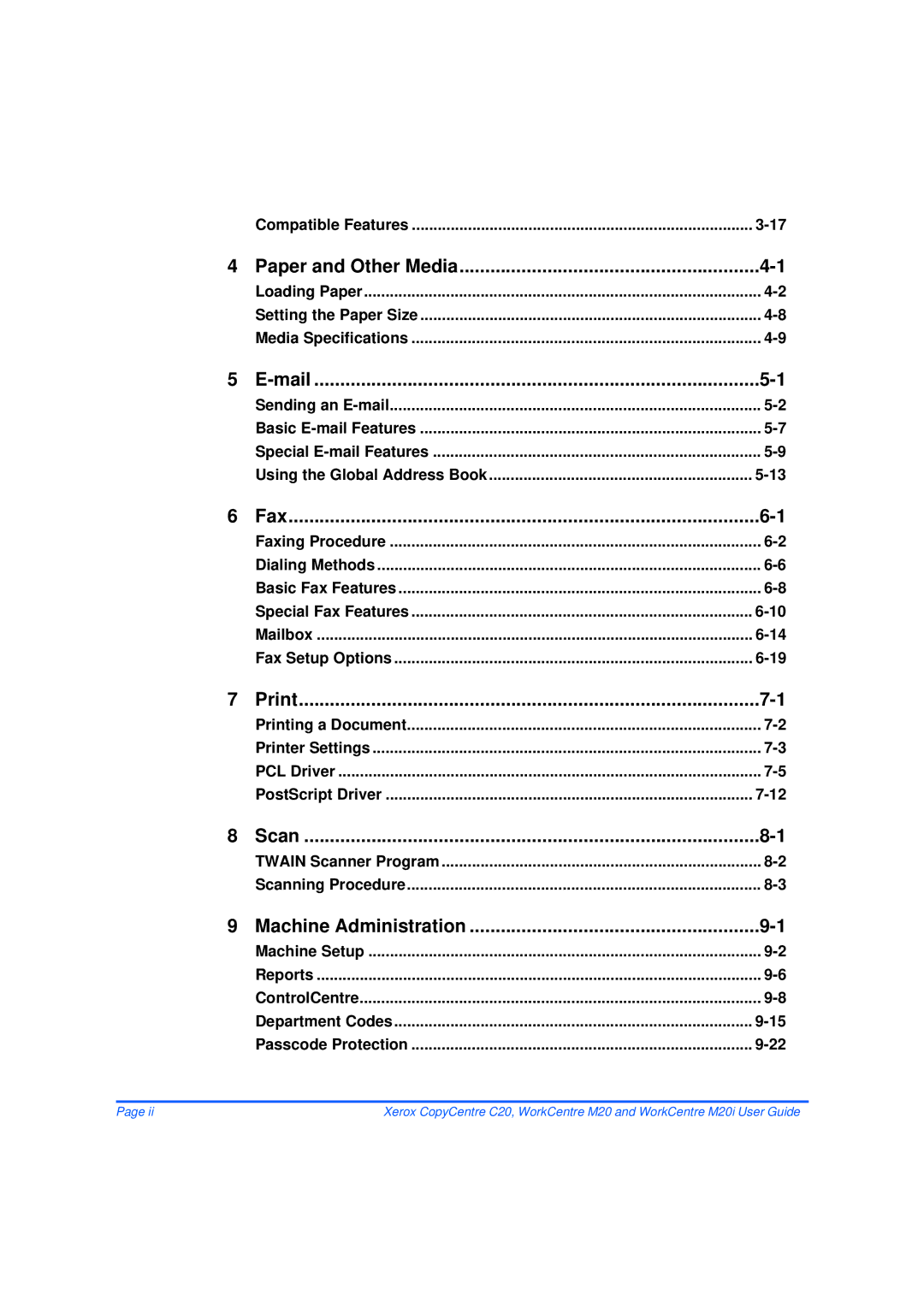 Xerox M20/M20i manual Paper and Other Media 