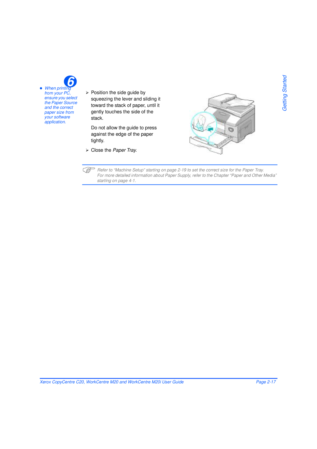 Xerox M20/M20i manual Getting Started 