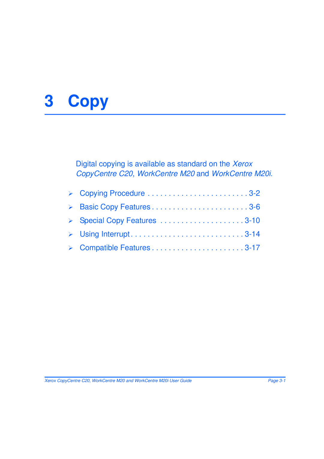 Xerox M20/M20i manual Copy 