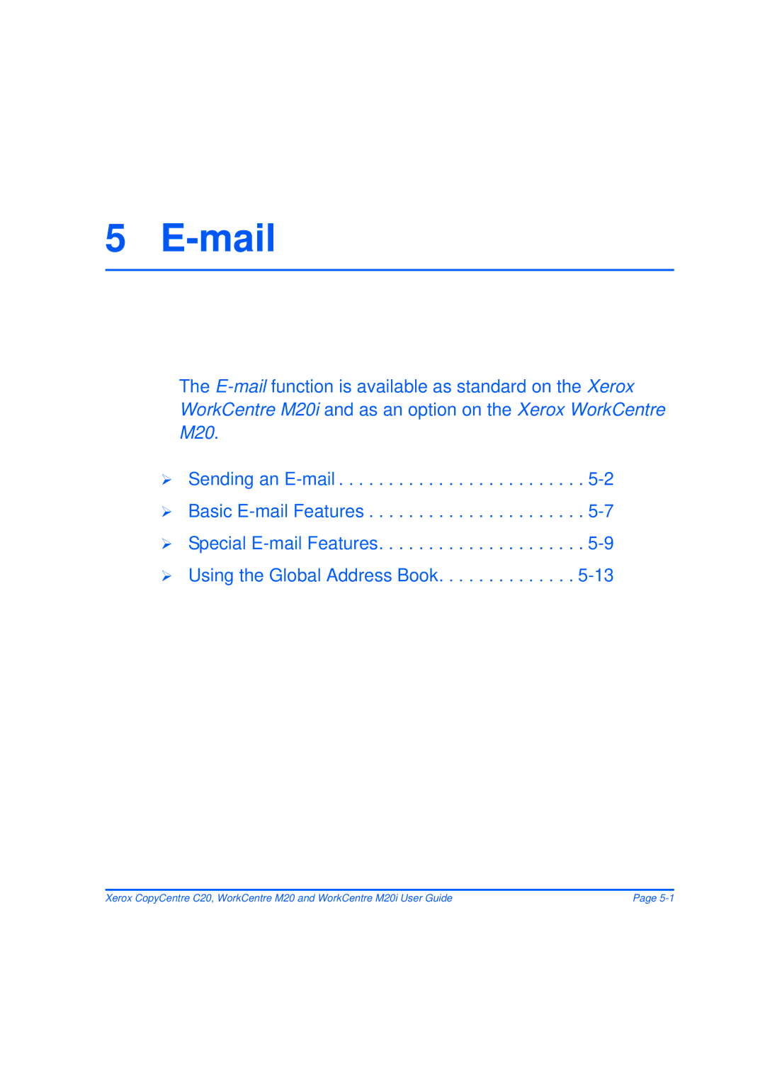 Xerox M20/M20i manual Mail 