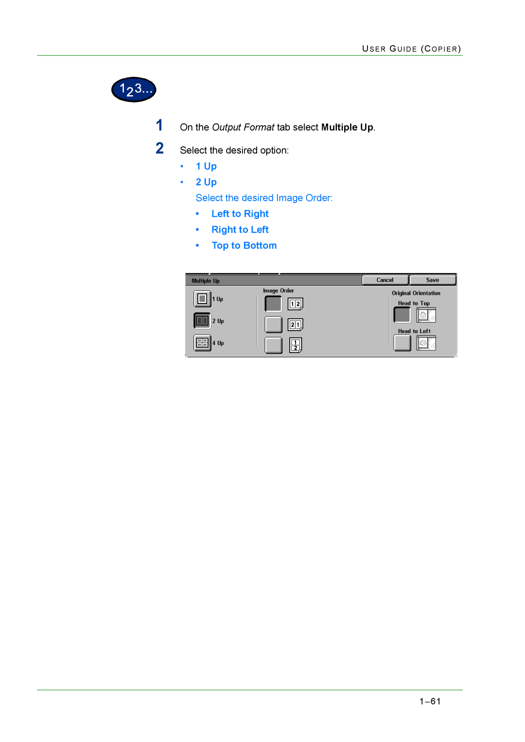 Xerox M24 manual Left to Right Right to Left Top to Bottom 