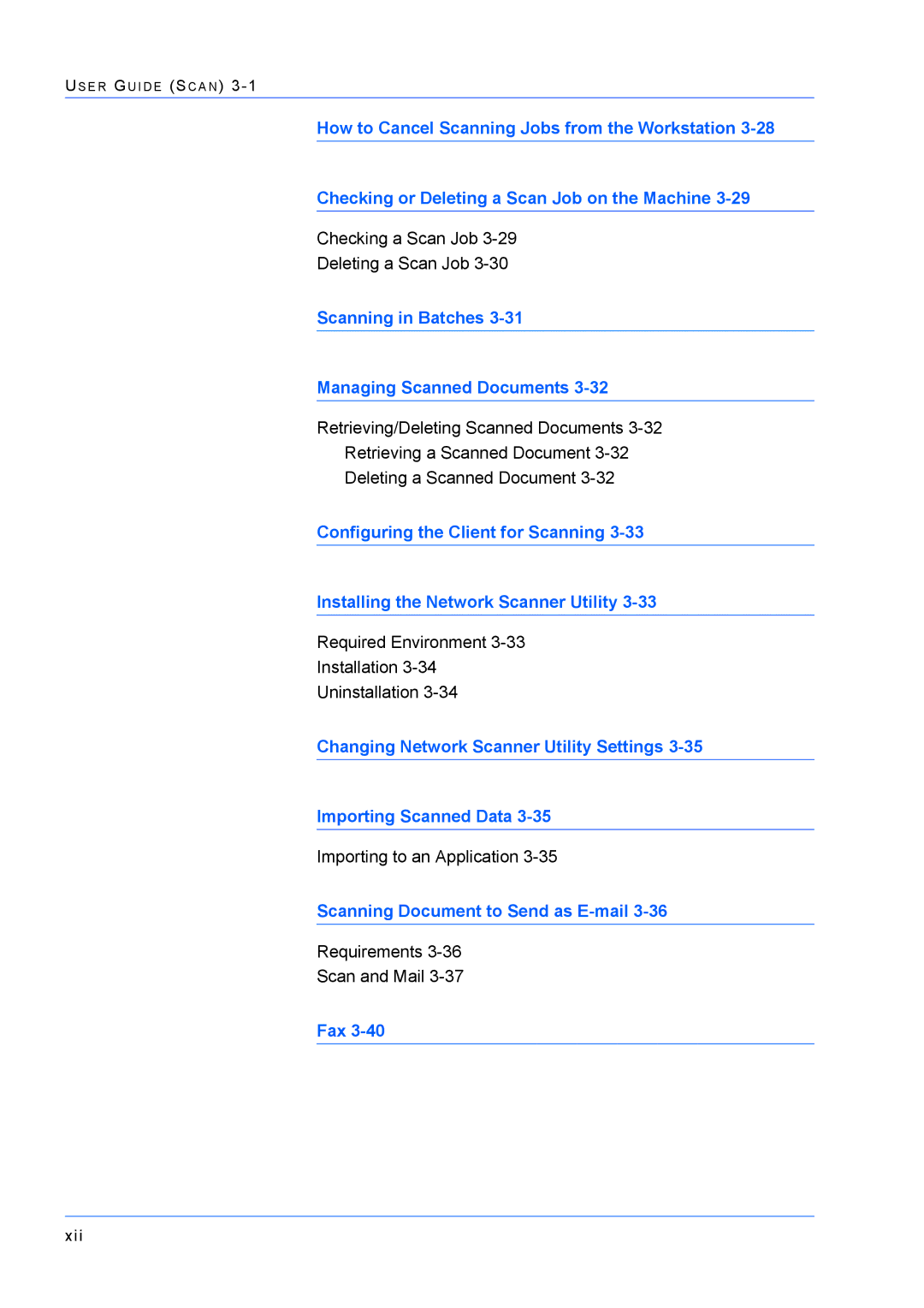 Xerox M24 manual Scanning Document to Send as E-mail3-36 