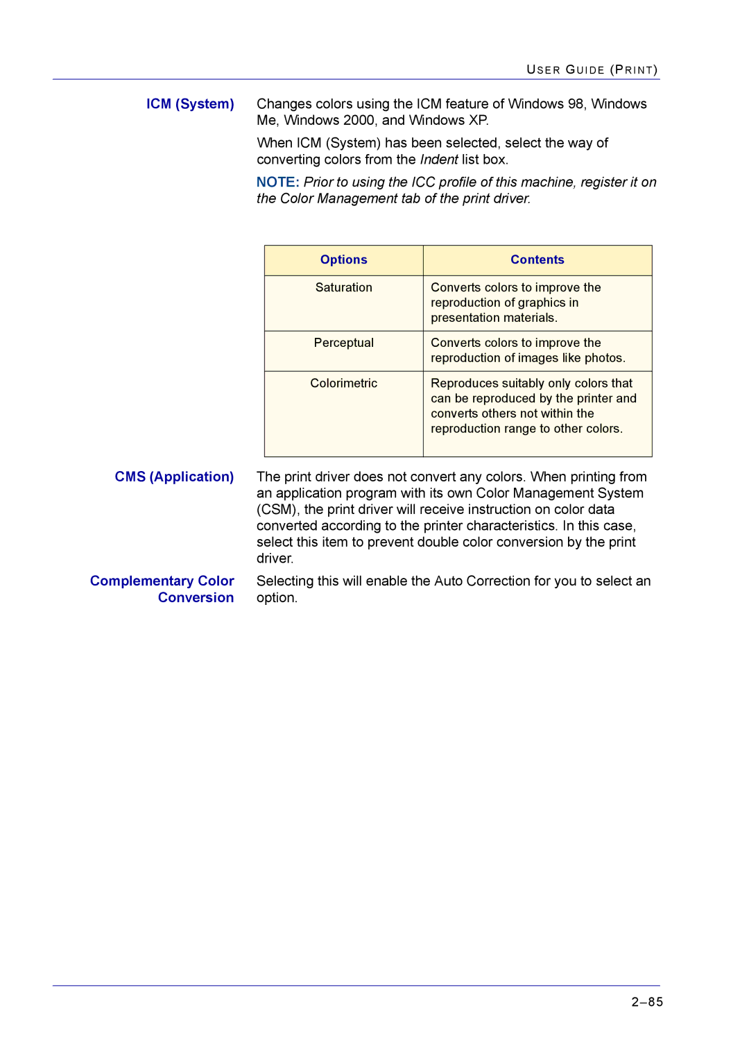 Xerox M24 manual Options Contents 