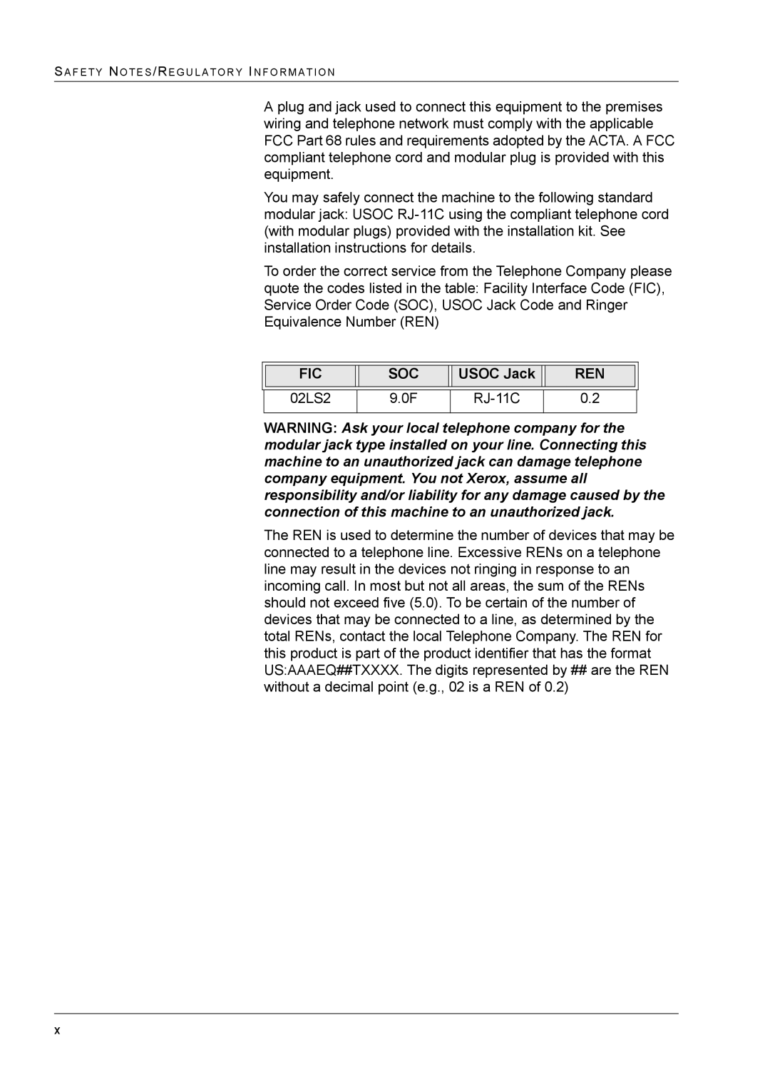 Xerox M24 manual Fic Soc 