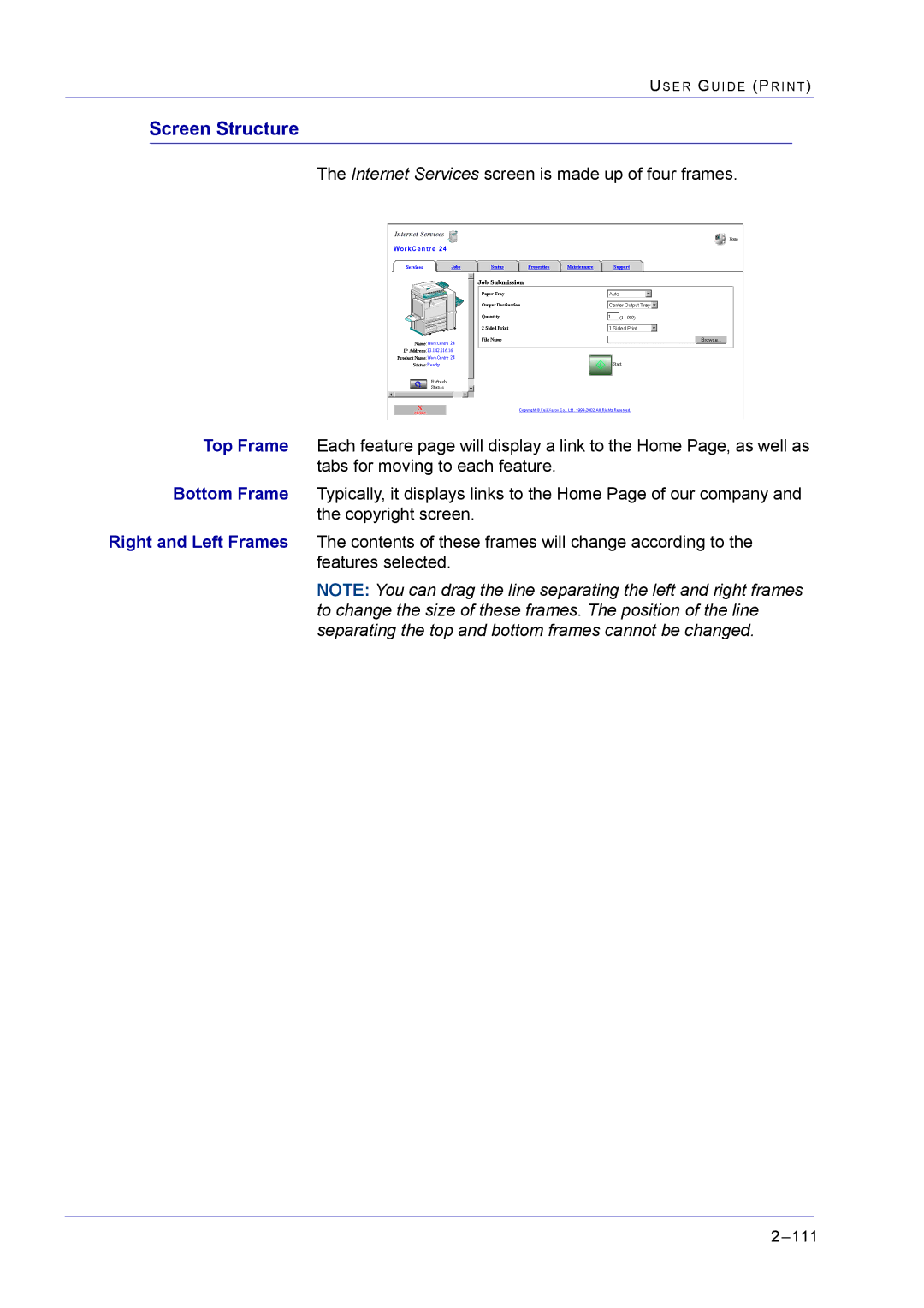 Xerox M24 manual Screen Structure 