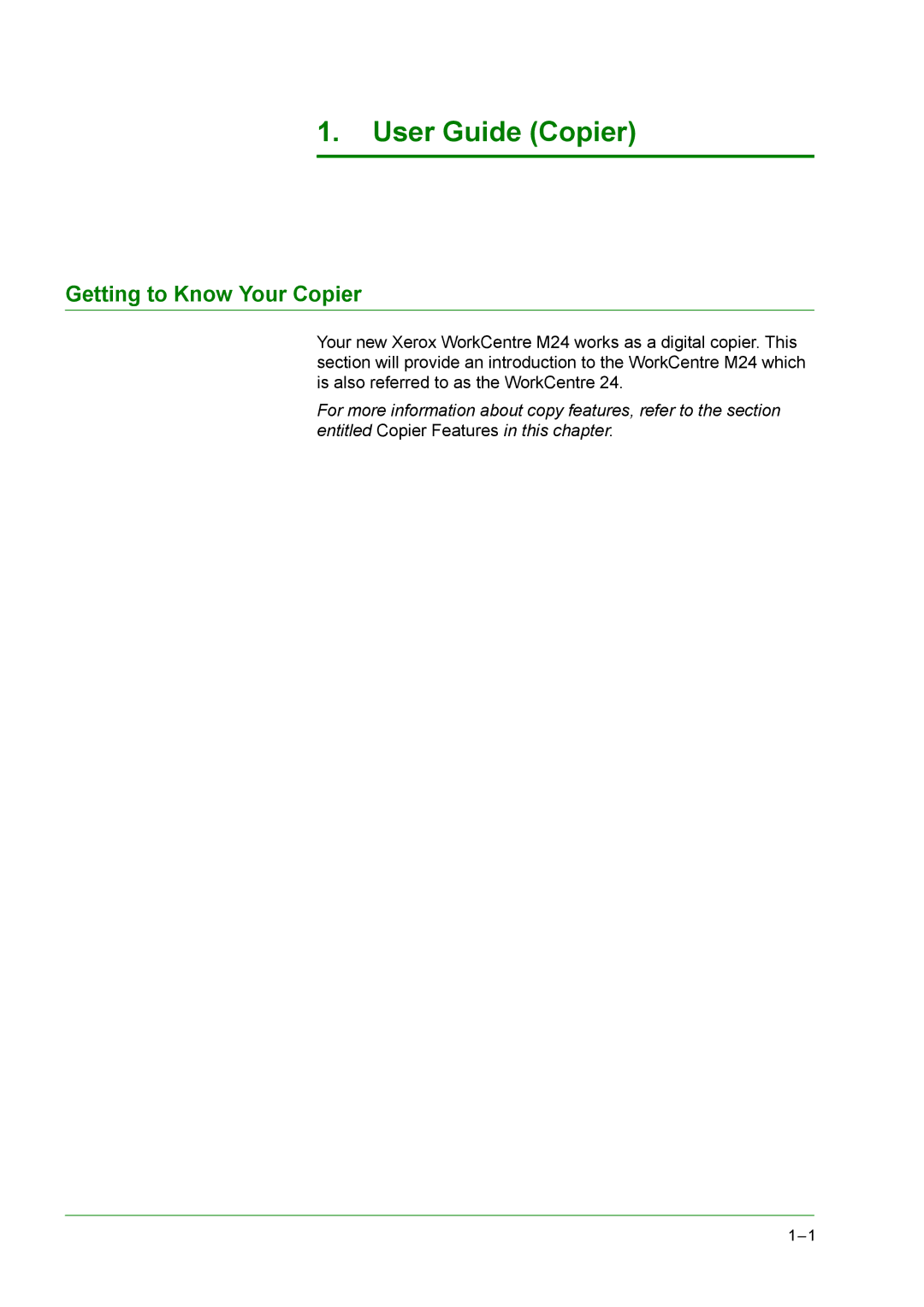 Xerox M24 manual User Guide Copier 