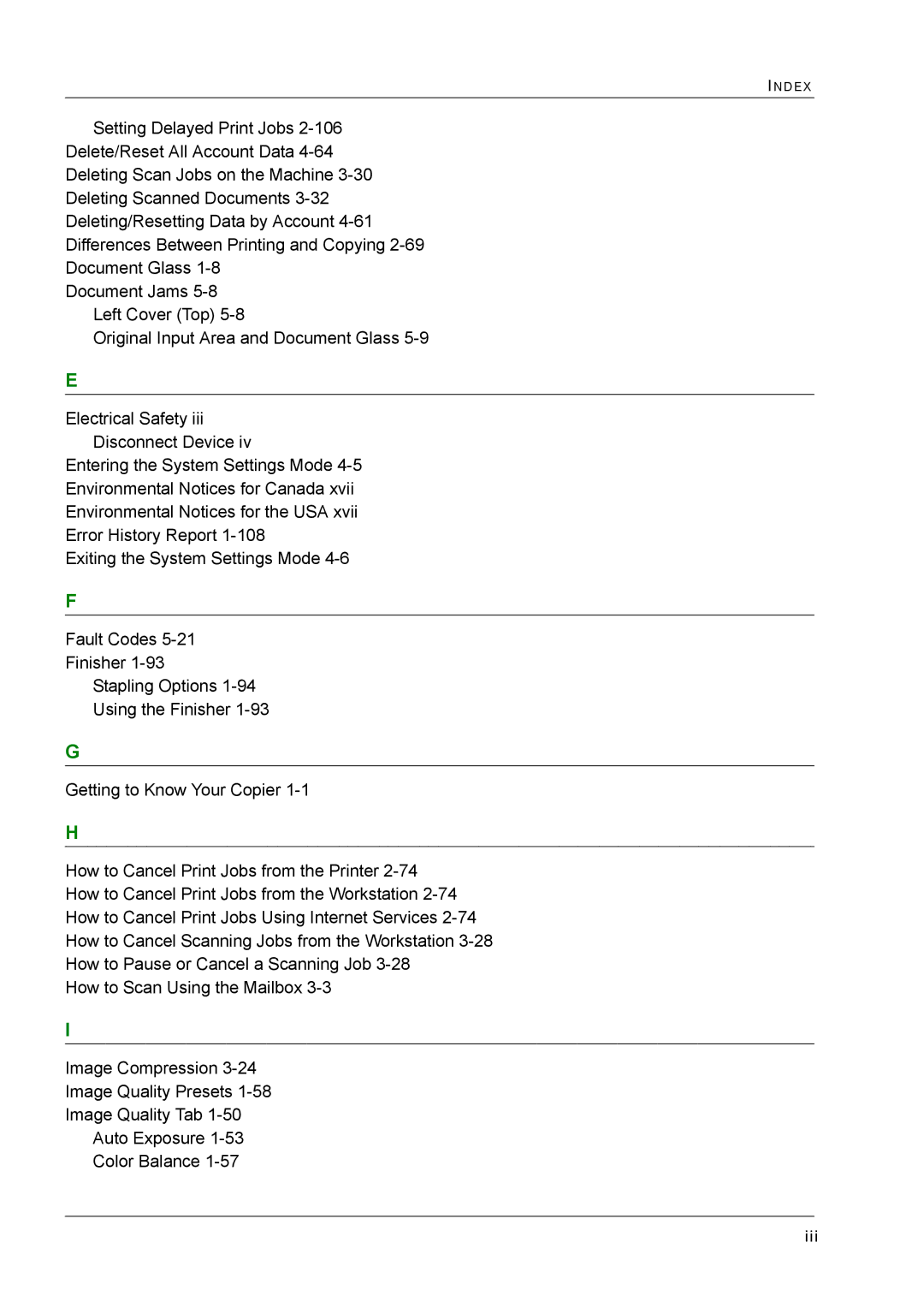 Xerox M24 manual Iii 