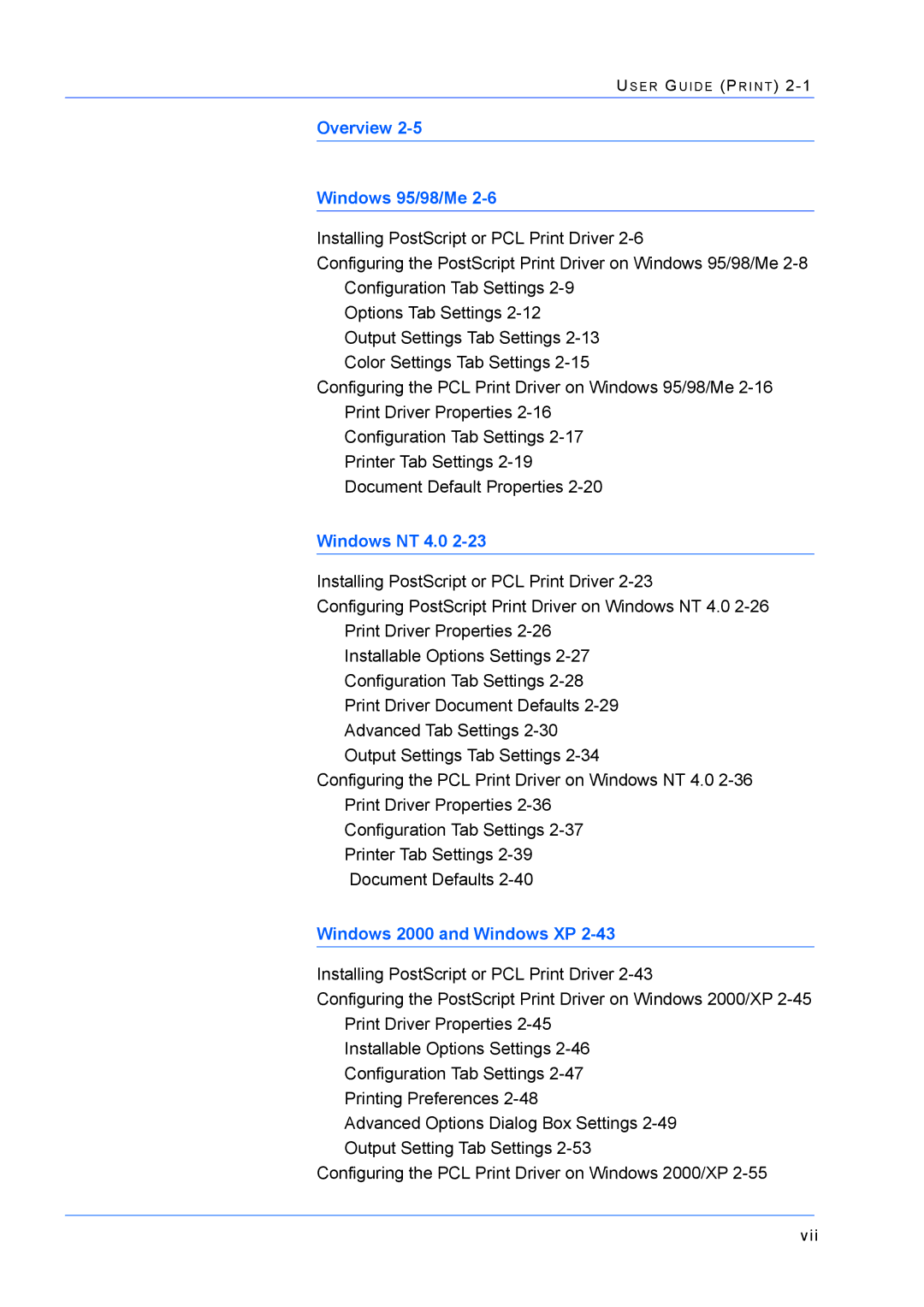 Xerox M24 manual Overview Windows 95/98/Me 