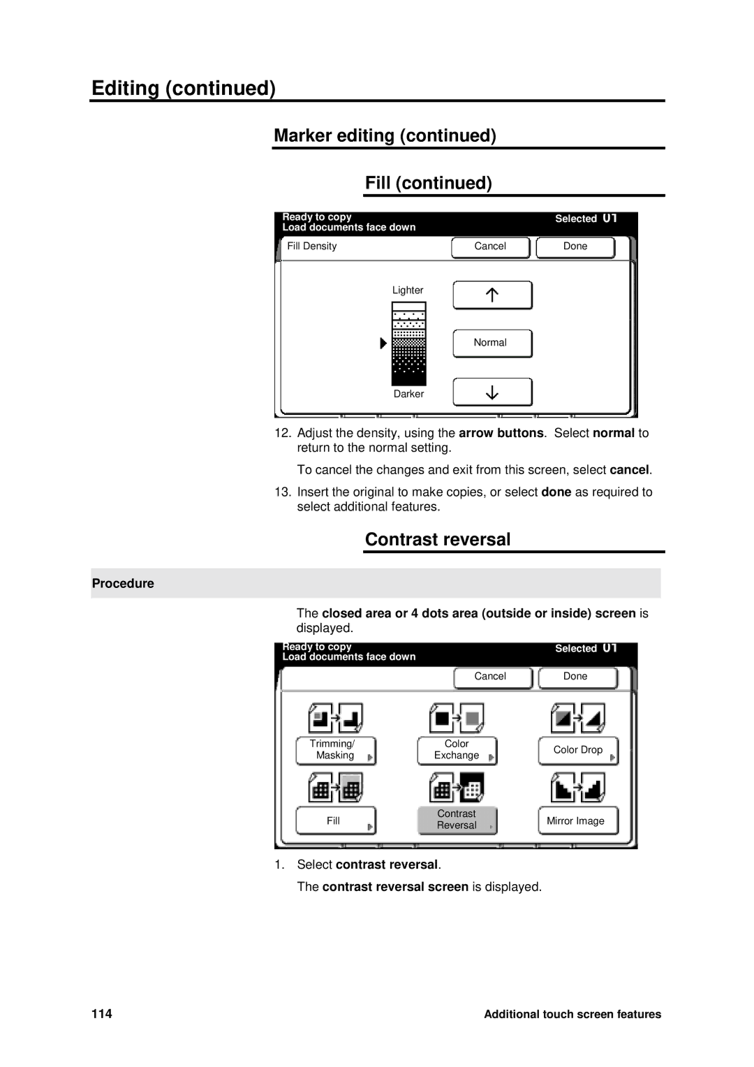 Xerox MAX 200 manual Contrast reversal 