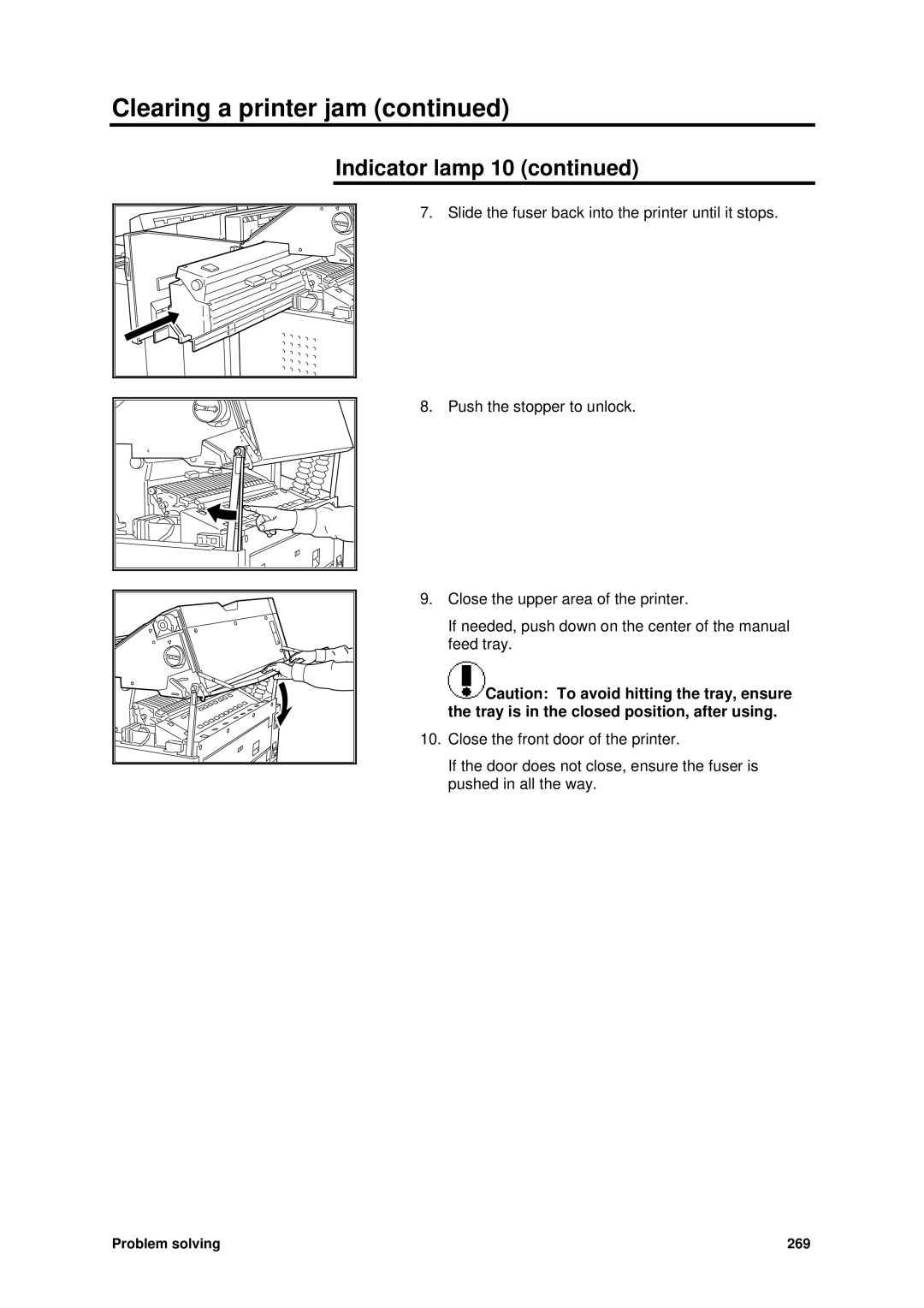 Xerox MAX 200 manual Problem solving 269 