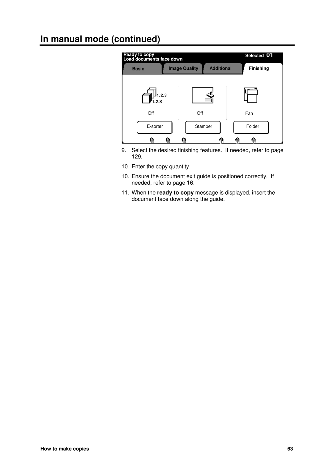 Xerox MAX 200 manual Off Fan Sorter Stamper Folder 