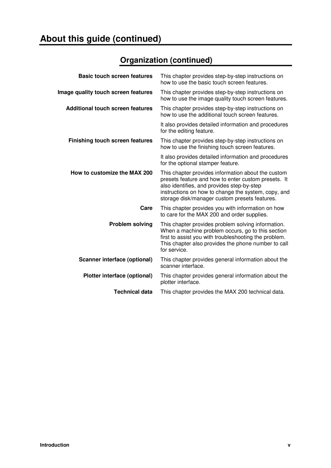 Xerox MAX 200 manual About this guide 