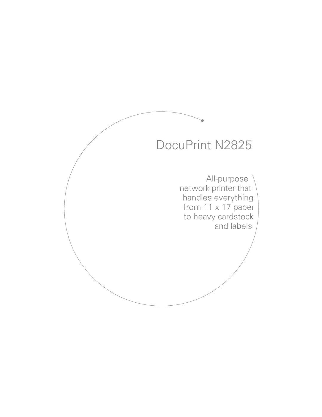 Xerox N Series manual DocuPrint N2825 