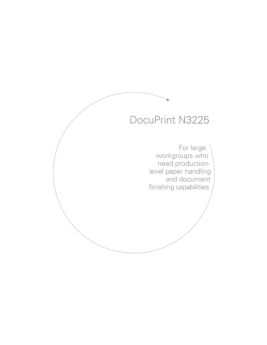 Xerox N Series manual DocuPrint N3225 