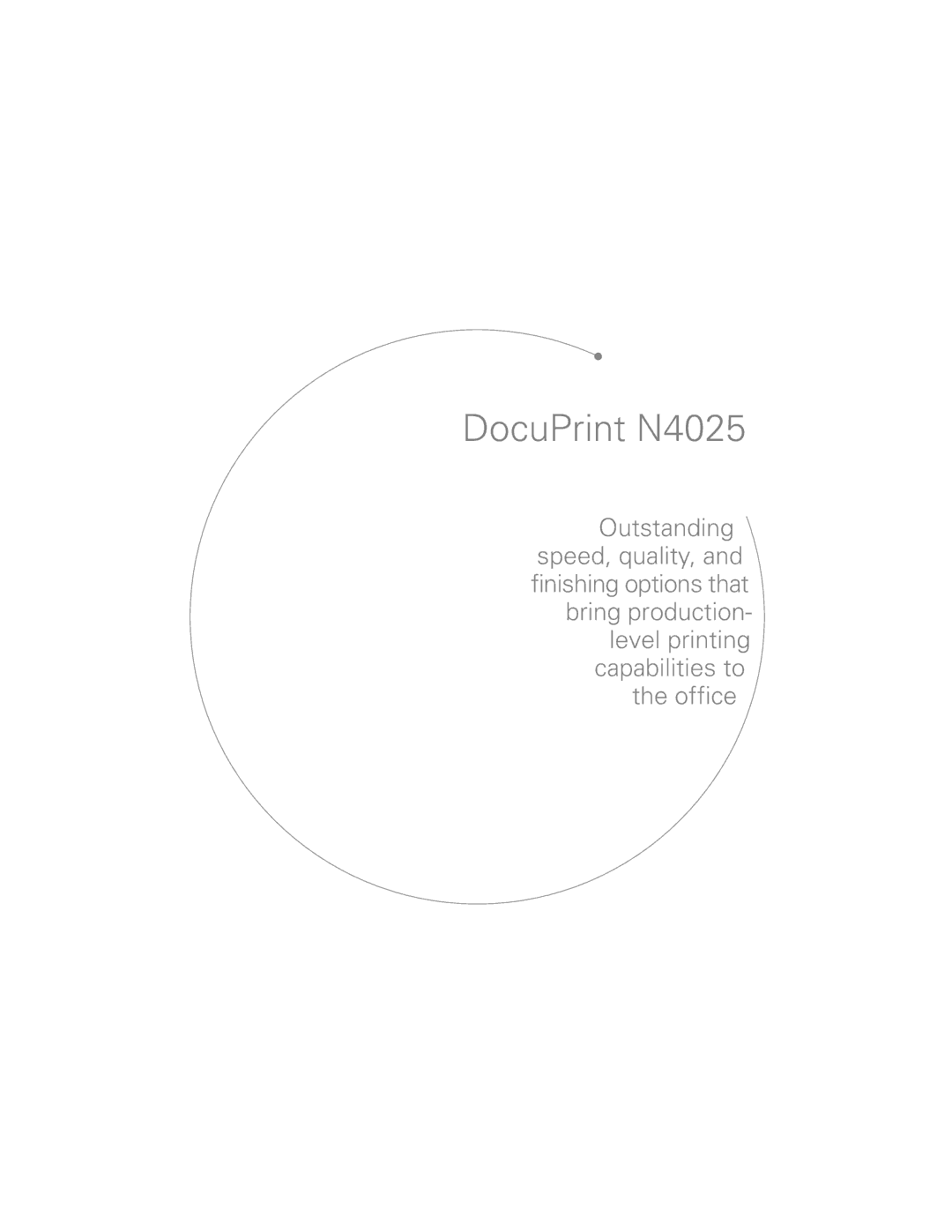 Xerox N Series manual DocuPrint N4025 