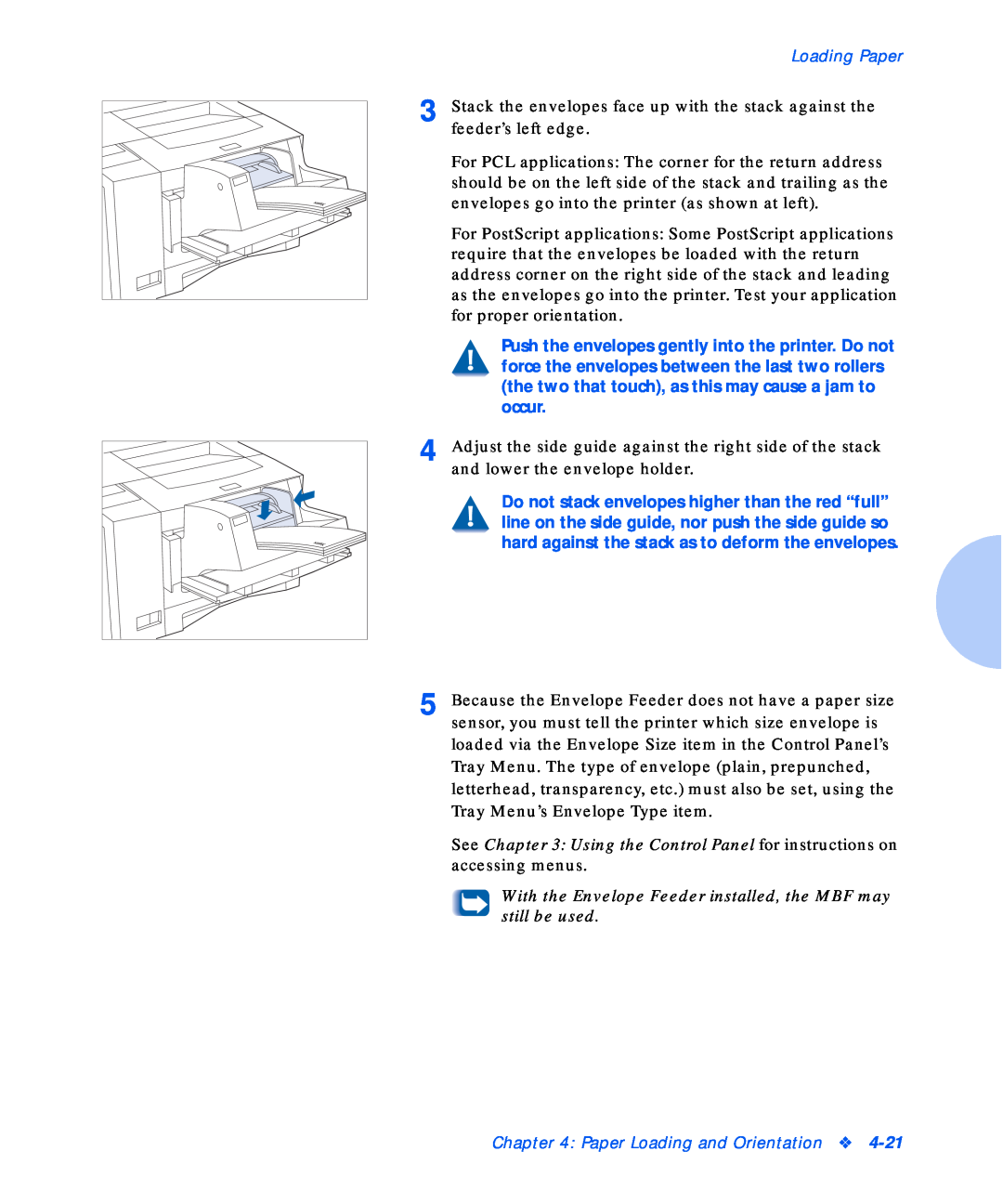 Xerox N17b manual Loading Paper, Paper Loading and Orientation 
