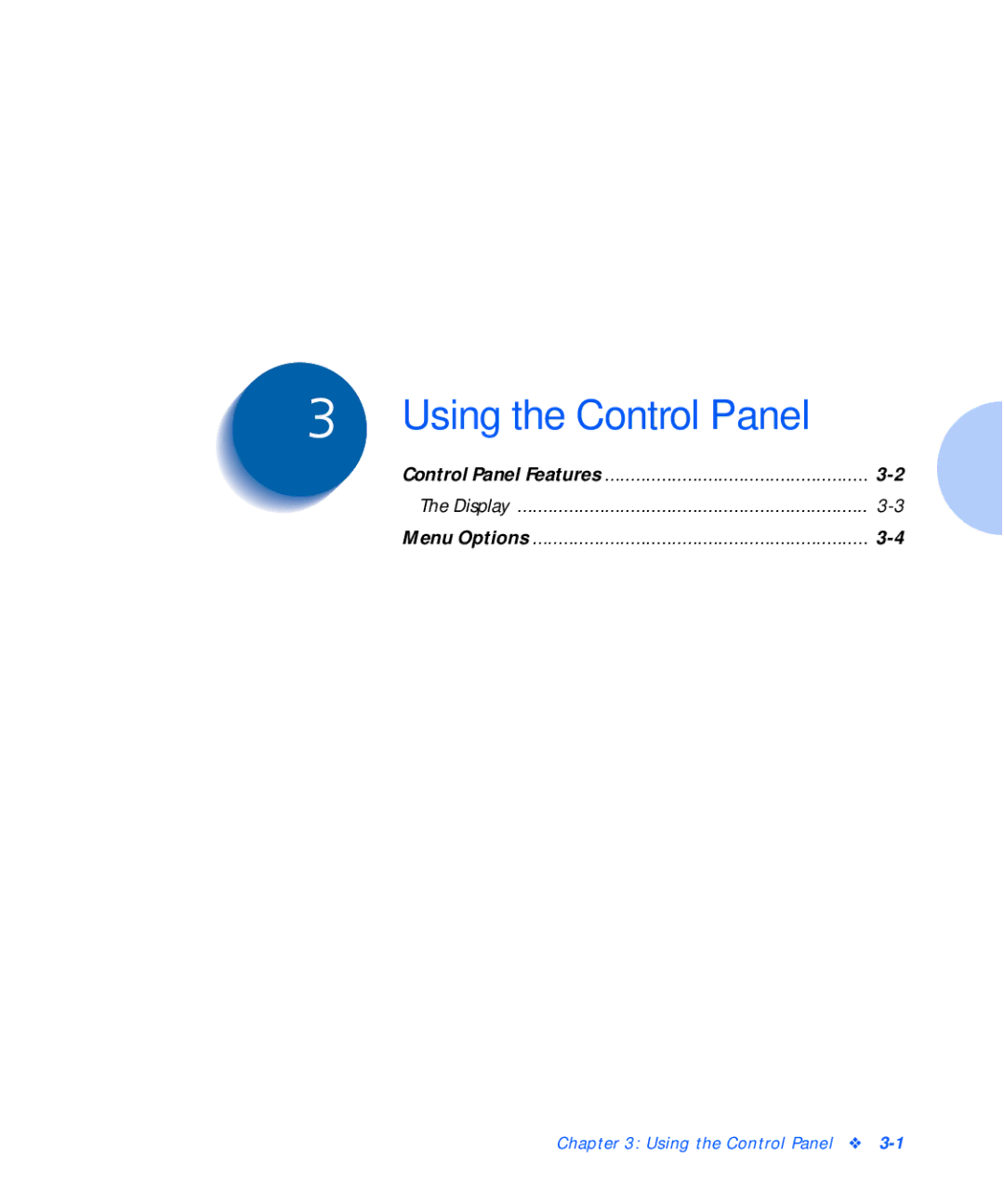 Xerox N17b manual Using the Control Panel 