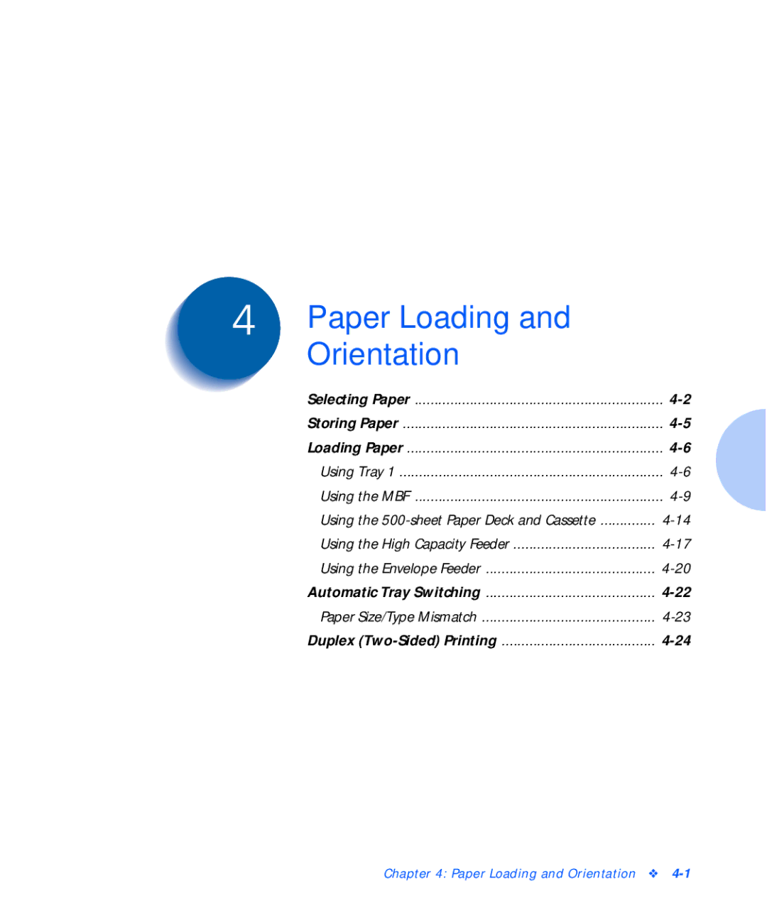 Xerox N17b manual Paper Loading and Orientation 