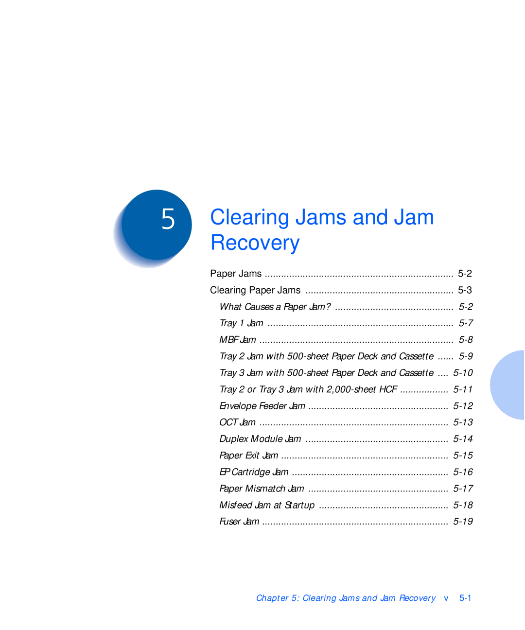 Xerox N17b manual Clearing Jams and Jam Recovery 