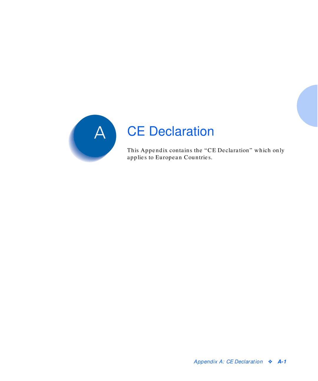 Xerox N17b manual CE Declaration 