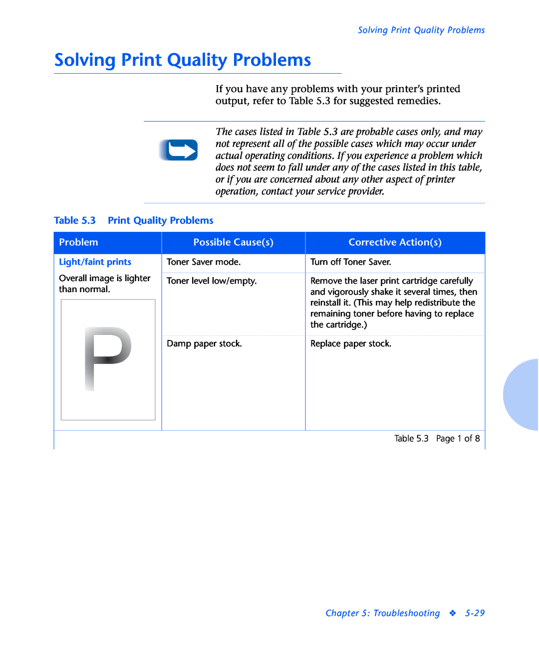 Xerox N2125 manual Solving Print Quality Problems, 3 Print Quality Problems 