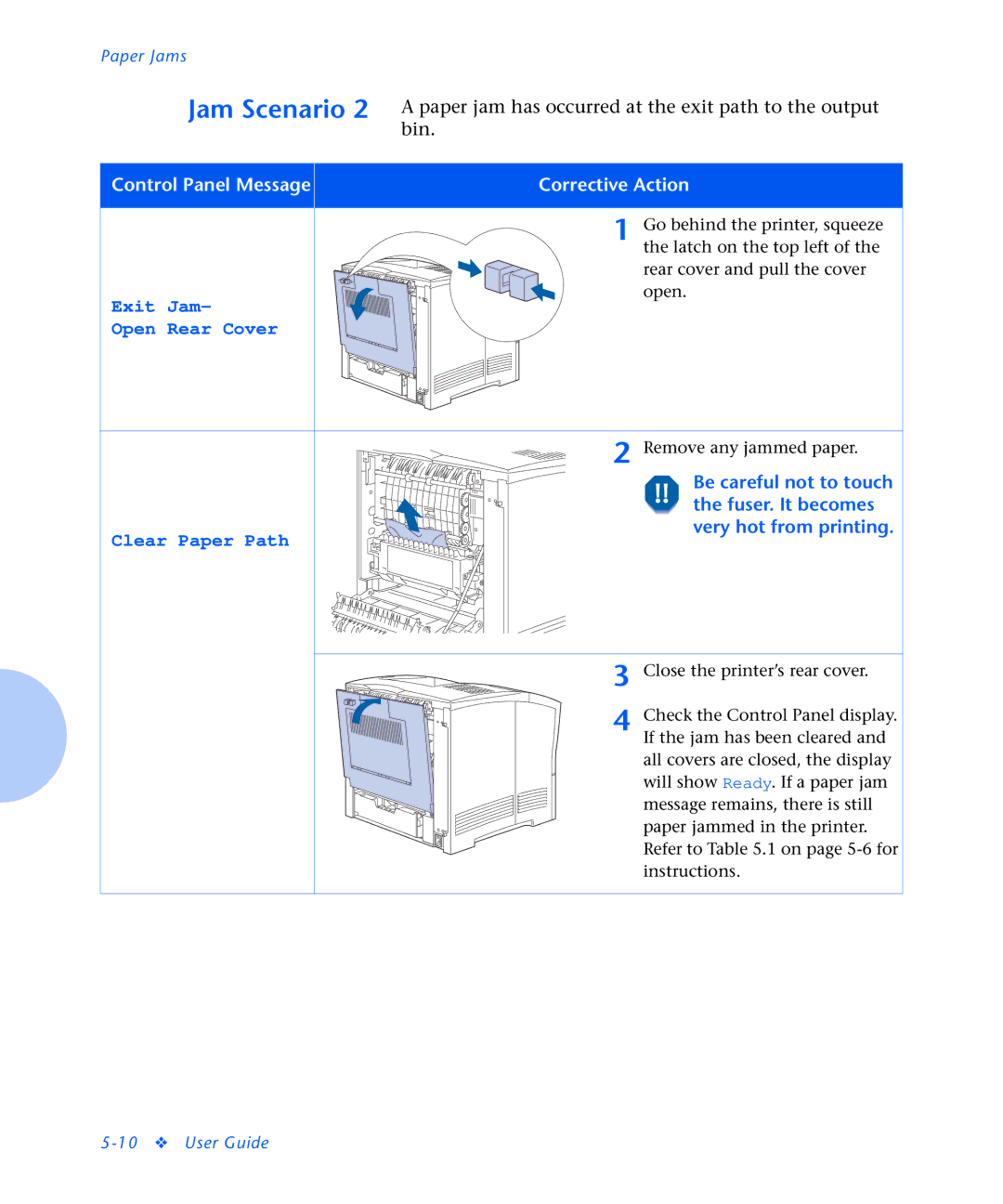 Xerox N2125 manual Clear Paper Path 