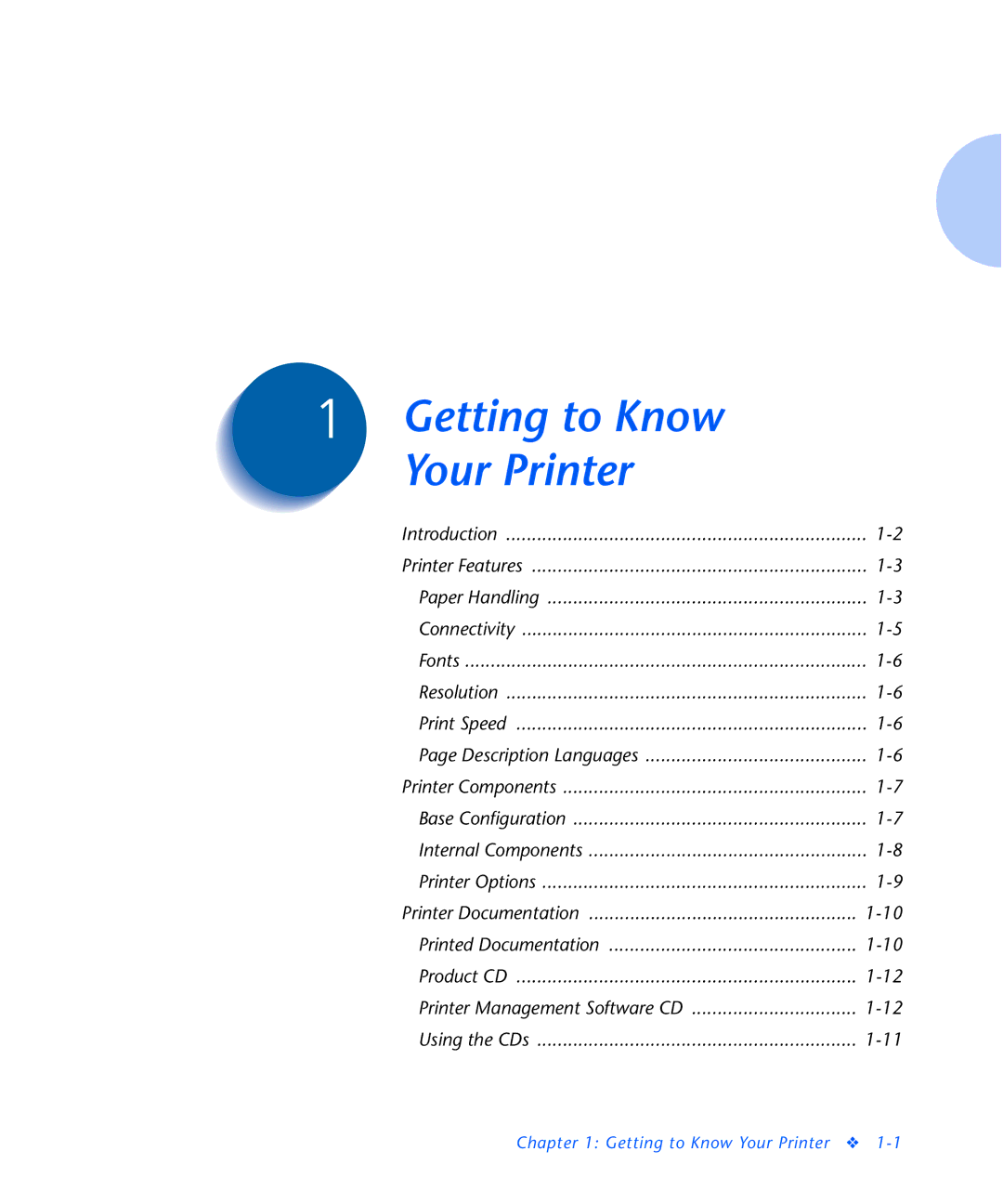 Xerox N2125 manual Getting to Know Your Printer 