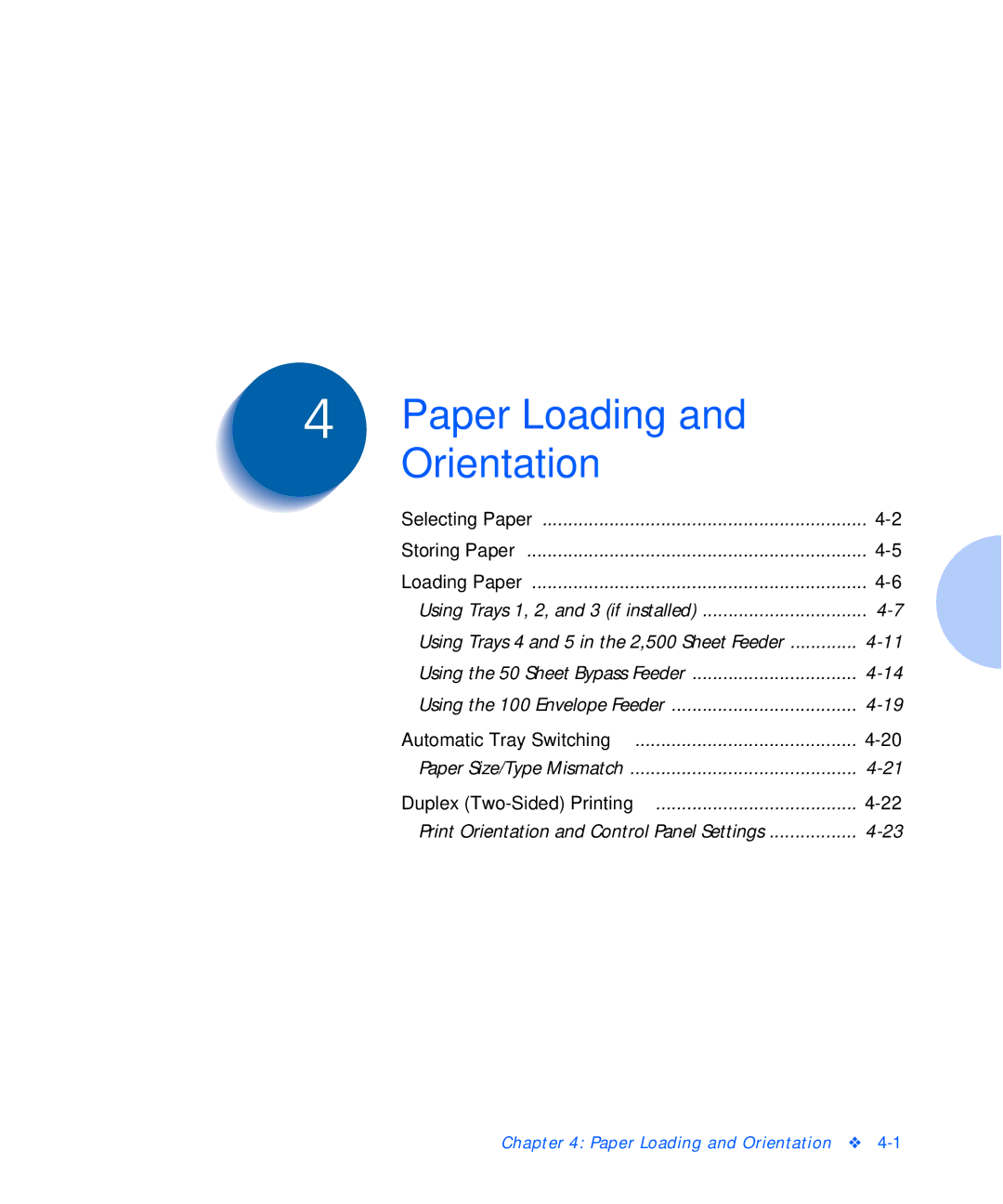 Xerox N24, N32, N40 manual Paper Loading and Orientation 