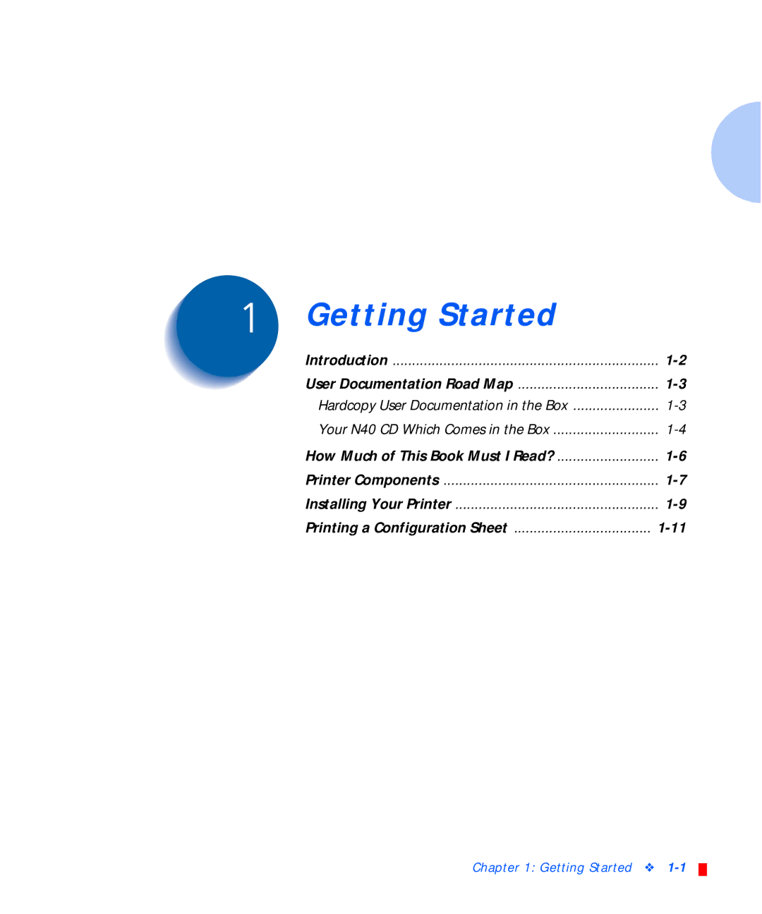 Xerox N32, N24, N40 manual Getting Started 