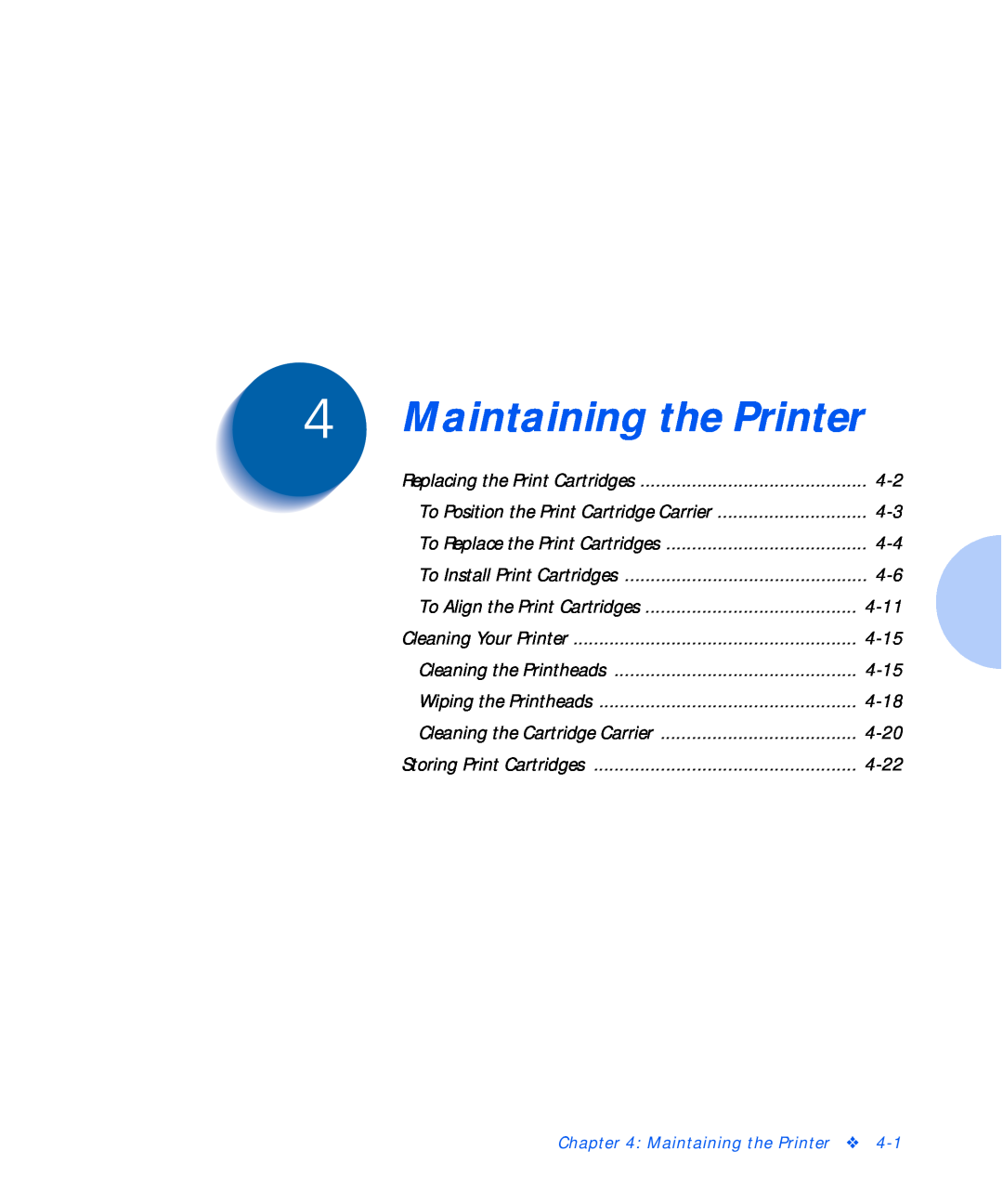 Xerox NC20 manual Maintaining the Printer 