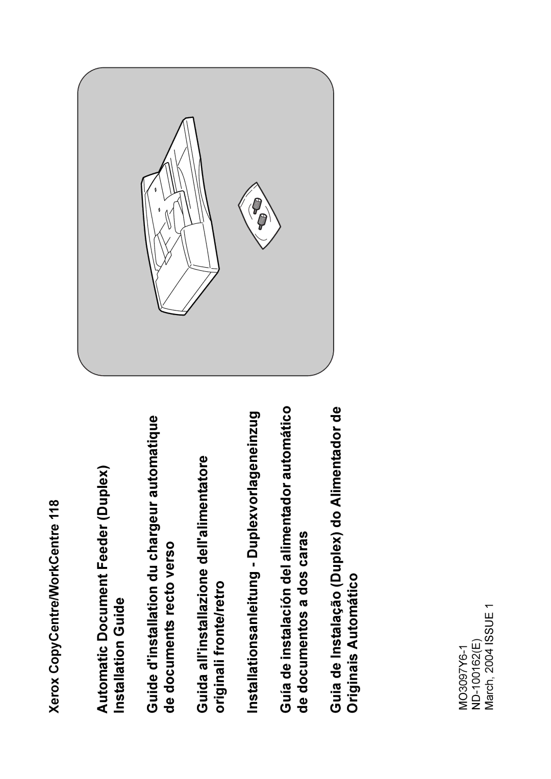 Xerox MO3097Y6-1, ND-100162(E) manual Xerox CopyCentre/WorkCentre 