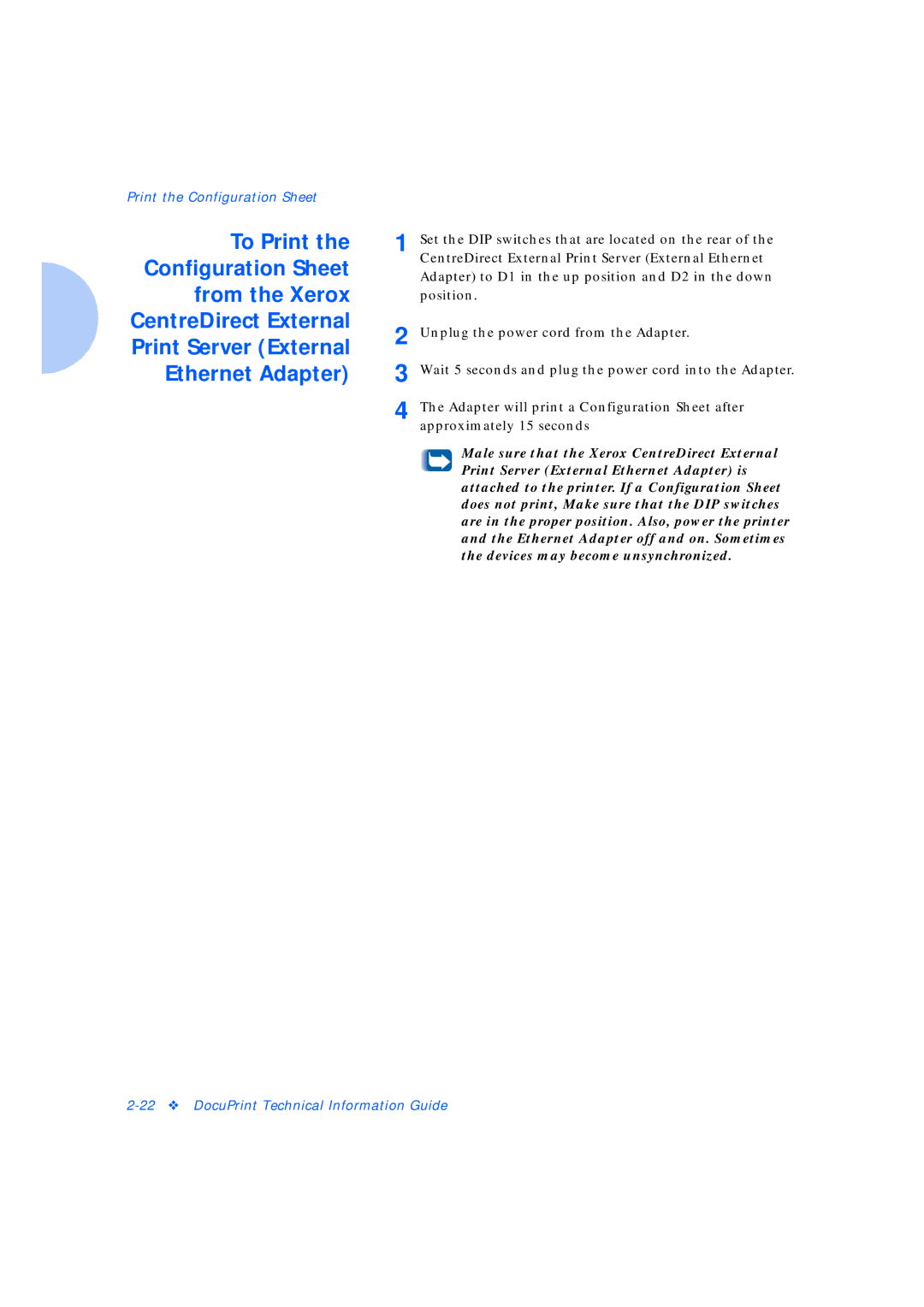 Xerox Network Laser Printers manual Set the DIP switches that are located on the rear 