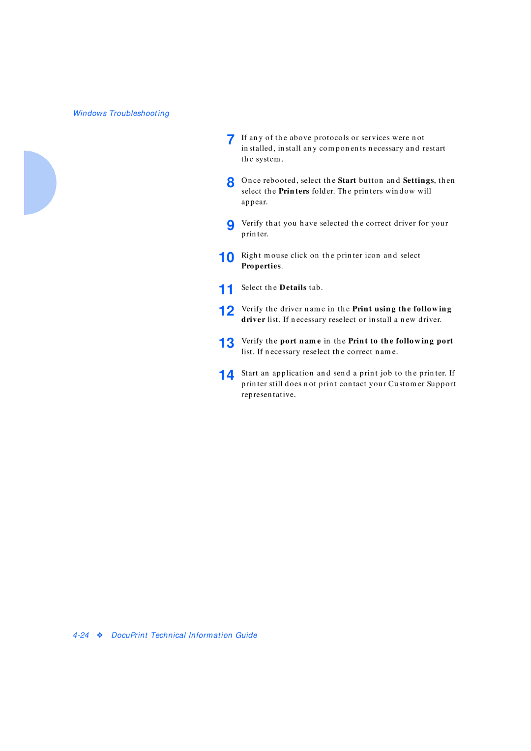 Xerox Network Laser Printers manual Properties 